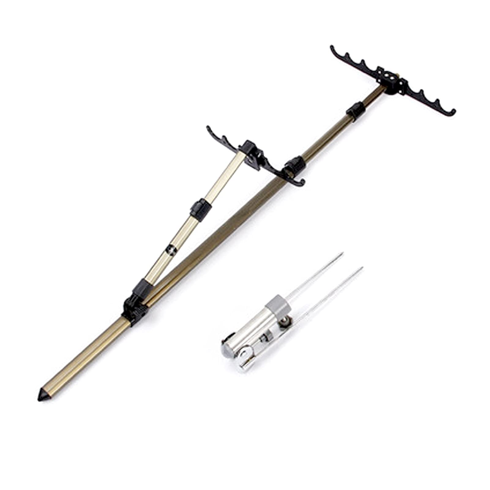 Zhangjinyishop2016 Aluminum Alloy Fishing Rod Holder - Adjustable 2.4M Multifunctional Bracket for Fishing Box, Chair & Double Turret Pole | Perfect for Shore Fishing, Boat Angling & Outdoor Adventures