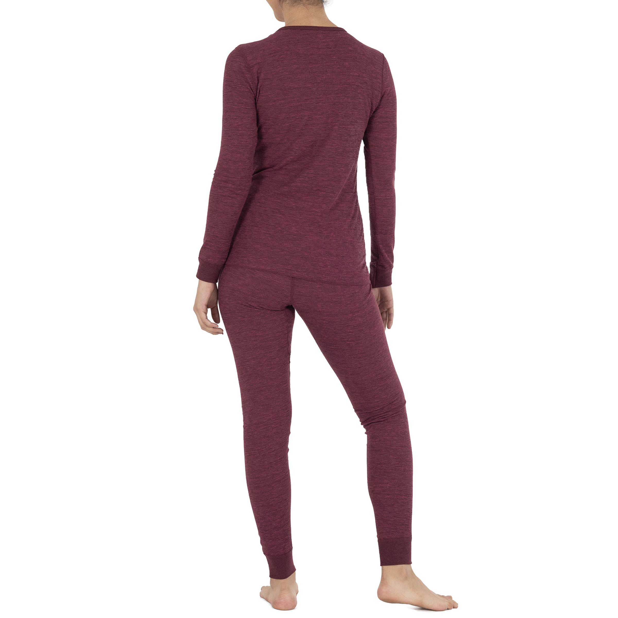 Fruit of the Loom Women's Micro Waffle Premium Thermal Underwear Set - Cozy Winter Base Layer for Cold Weather & Outdoor Activities