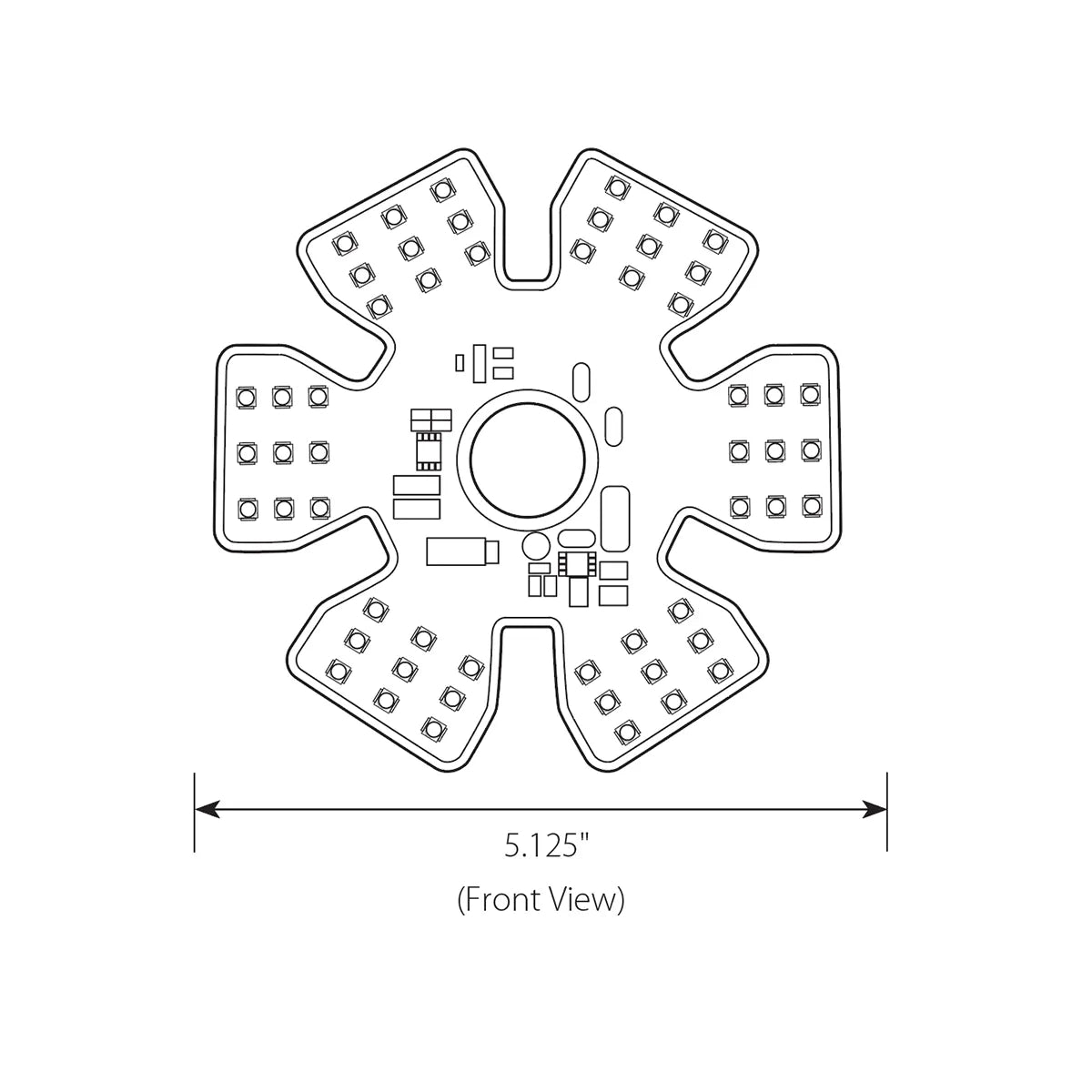 White LED Hexagonal Air Purifier Light - Improve Indoor Air Quality for Home, Office & Bedroom | Energy Efficient & Stylish Air Cleaning Solution