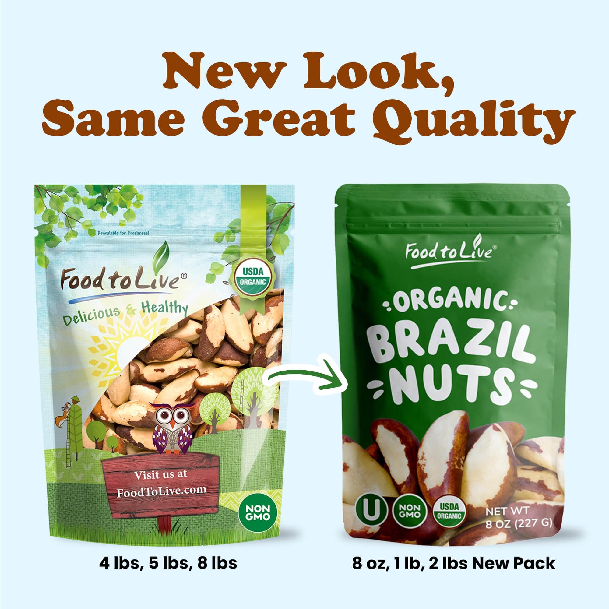 Organic Brazil Nuts 12 Pounds - Raw, Whole, No Shell, Non-GMO, Unsalted, Kosher, Vegan, Keto & Paleo Friendly - Bulk Snacks, Trail Mix Ingredient - Rich in Selenium - Perfect for Healthy Snacking, Baking & Energy Boosting