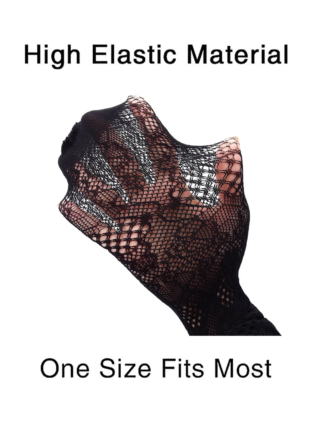 Barode Women's Fishnet Stockings - Sexy Tight High Stockings with Suspender, Patterned Tights in Black (Medium) | Perfect for Halloween, Cosplay & Night Out