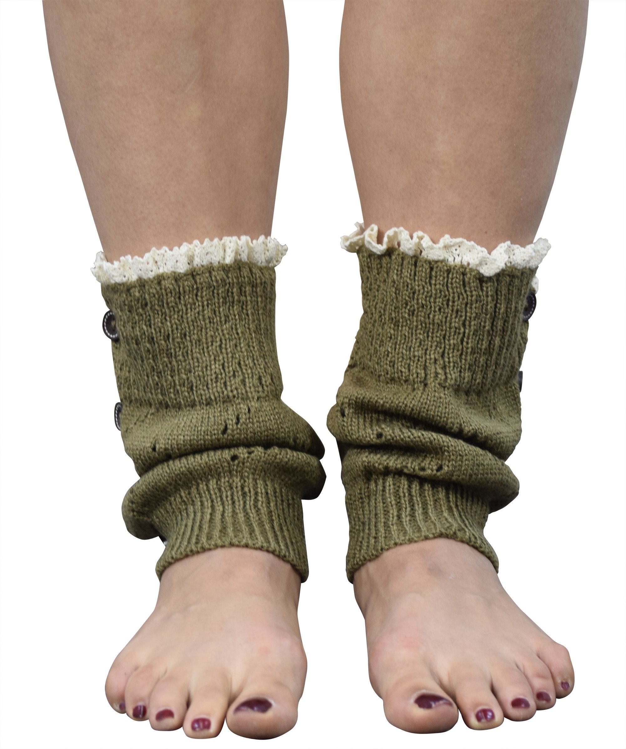 Women's Knitted Crochet Ribbed Cable Knit Leg Warmers - Cozy Winter Boot Socks for Yoga, Dance, Fashion & Outdoor Activities