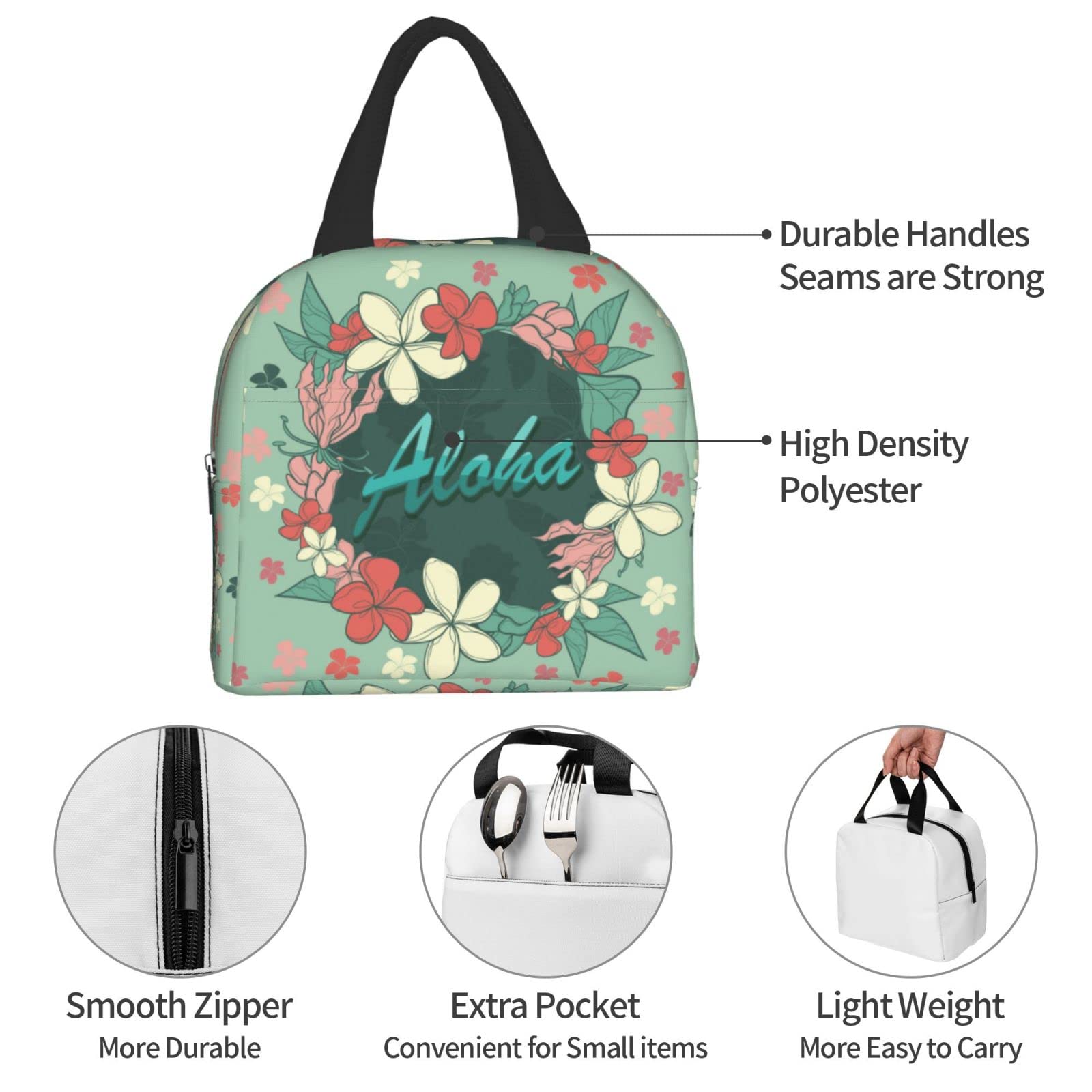 Stylish Insulated Lunch Box for Women & Men - Reusable Thermal Lunch Bag for Office, Camping, Hiking, Picnic, Beach & Travel - Keep Meals Fresh Anywhere
