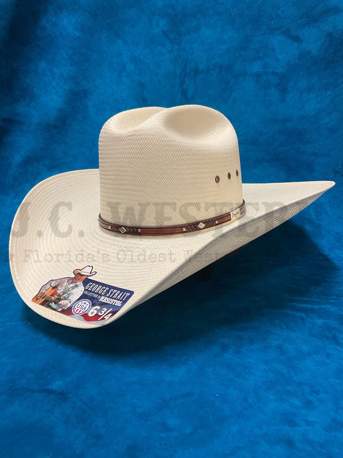 Resistol RSPALO 304281 PALO DURO 8X George Strait Collection Straw Cowboy Hat - Natural Color for Men - Perfect for Western Rodeo, Outdoor Country Music Festivals & Summer Sun Protection