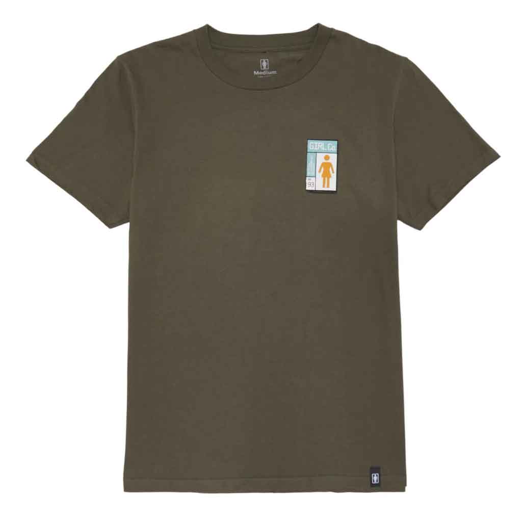 Girl Gridbox Short Sleeve T-Shirt - Olive Green | Casual Summer Outfit for Kids
