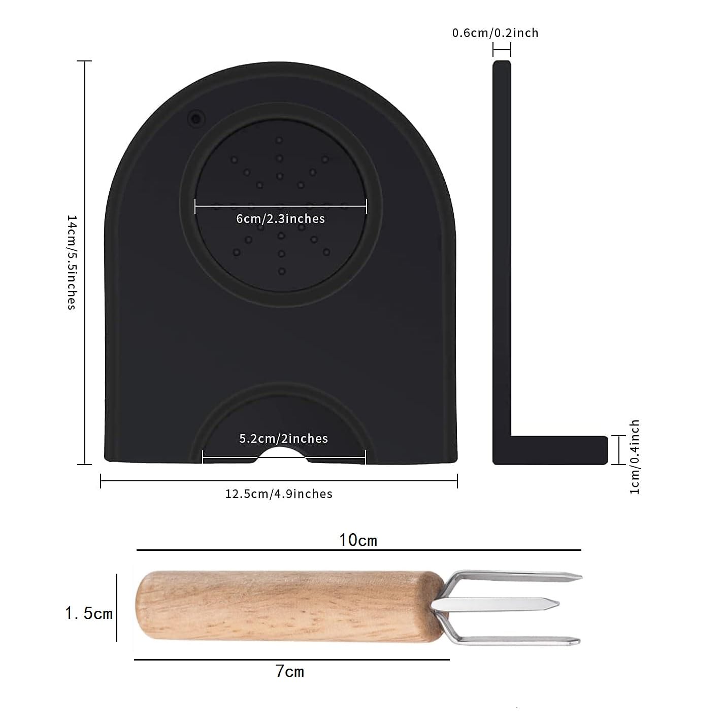 Premium Silicone Coffee Tamper Mat - Non-Slip Barista Tool with Needle for Espresso Grounds | Perfect for Home Kitchen & Professional Coffee Bars | Durable Anti-Tamper Coffee Powder Pad for Baristas & Coffee Enthusiasts
