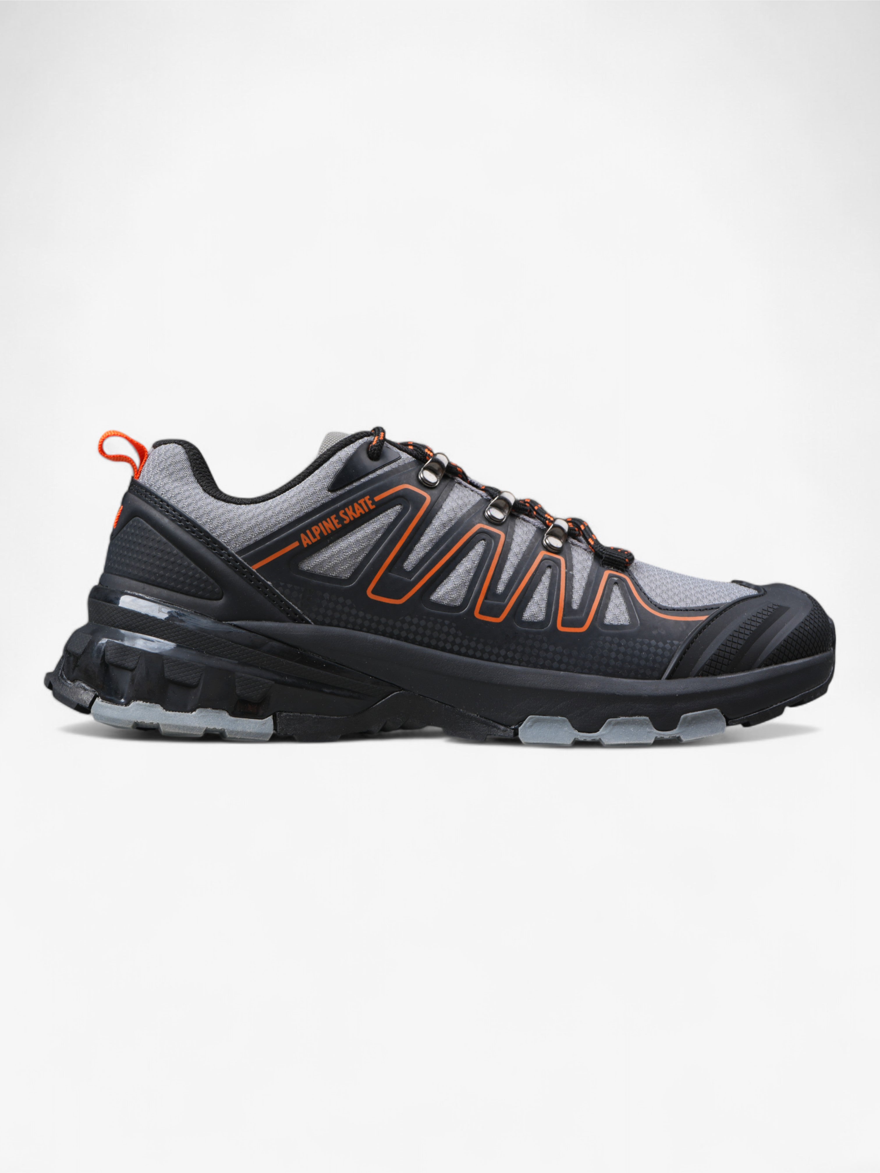 Alpine Skate Sagitta Hiking & Trekking Shoes - Lightweight Outdoor Sneakers for Men & Women - Grey & Orange Trail Running Shoes for Adventure & Camping