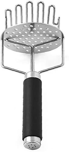 HXR 3-Piece Stainless Steel Potato Masher Set - Dual-Press Crusher with Non-Slip Handle - Durable Kitchen Tool for Perfect Mashed Potatoes, Baby Food & Baking - Ideal for Home, Restaurant & Catering Use