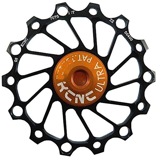 KCNC 1pc Jockey Wheel Pulley - Ultra Lightweight 15T Bike Rear Derailleur with Black Long Teeth Oversize Design - Perfect for Mountain Biking and Road Cycling