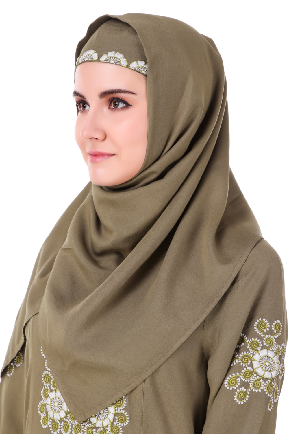 Green Rayon Hijab Scarf - Soft & Breathable Muslim Headscarf for Women - Perfect for Daily Wear, Prayer, and Special Occasions