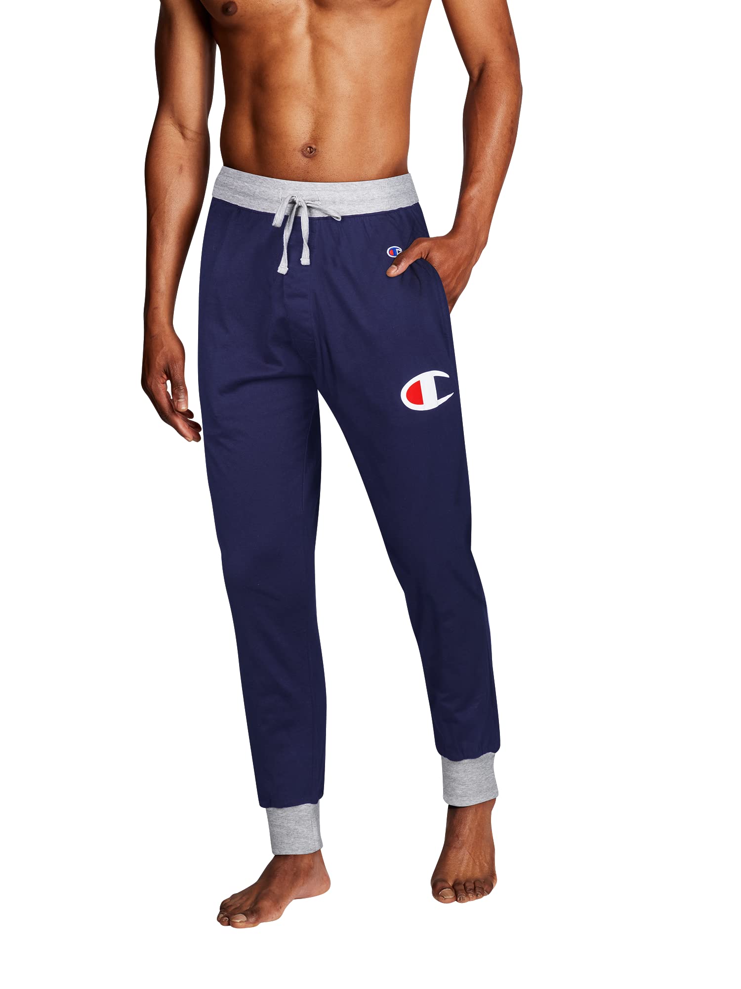Champion Men's Sleep Jogger Pants - Soft Lounge Sweatpants with Ribbed Cuffs, 29.5