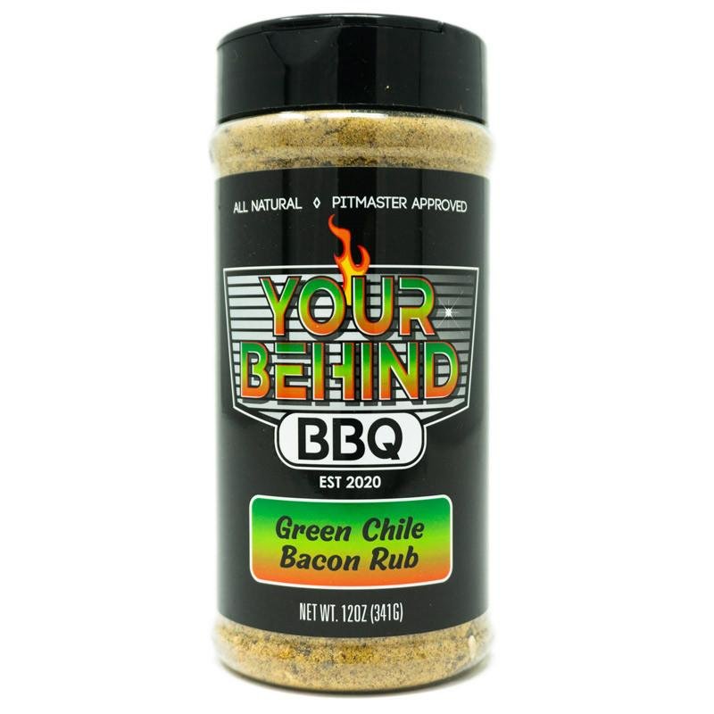 Premium BBQ Green Chile Bacon Rub - Smoky & Spicy Seasoning for Grilling, Smoking & Roasting - Perfect for Ribs, Steaks, Chicken & Burgers