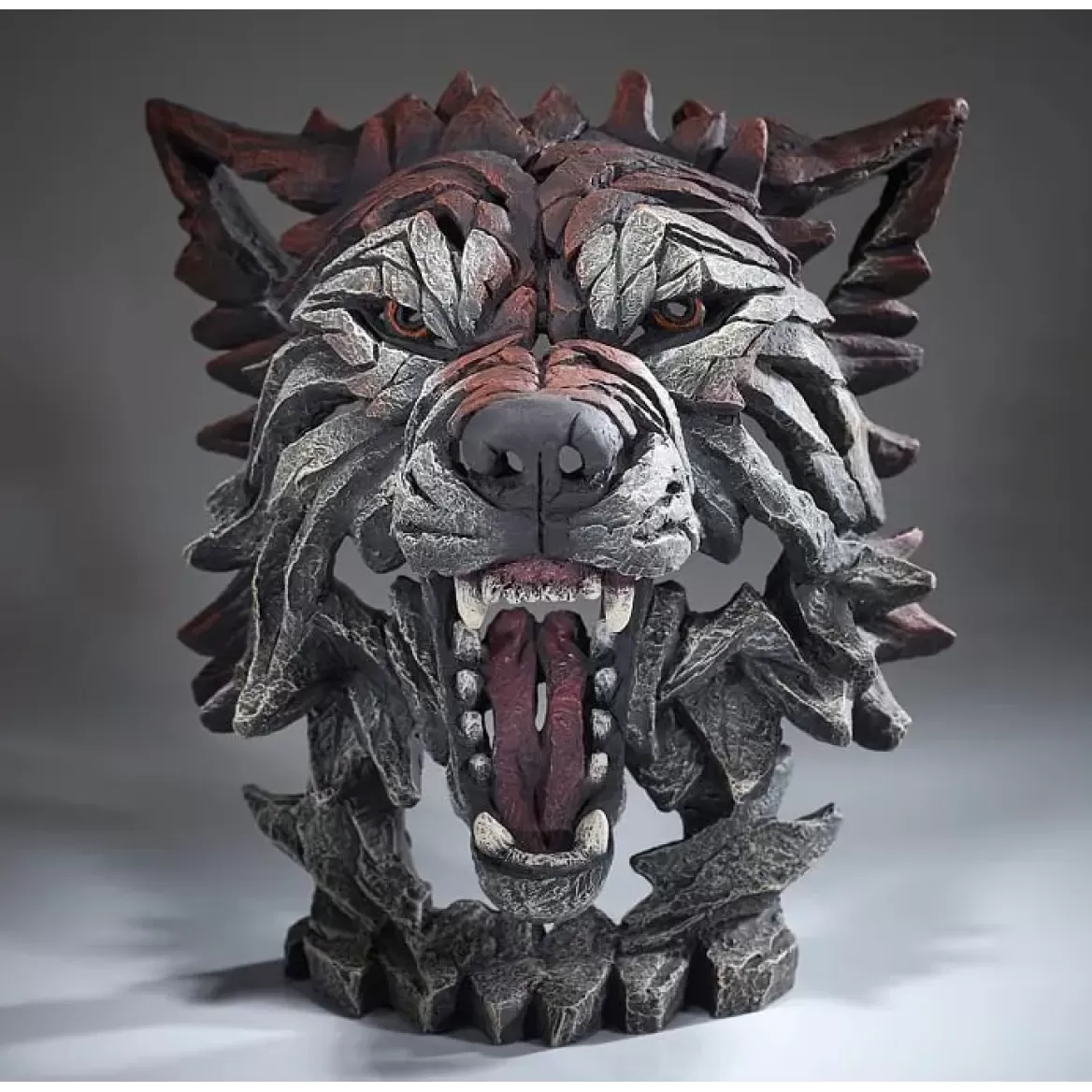 Wolf Bust Statue - Handcrafted Edge Sculpture for Home & Office Decor - Perfect for Bookshelves, Desks, and Gift Giving