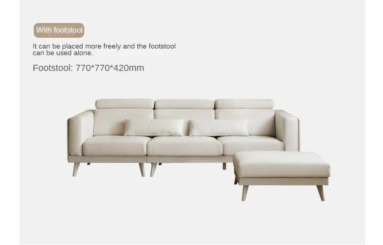 Luxury Oak Solid Wood Modern Fabric Sofa - Elegant Living Room Furniture for Home & Office Comfort