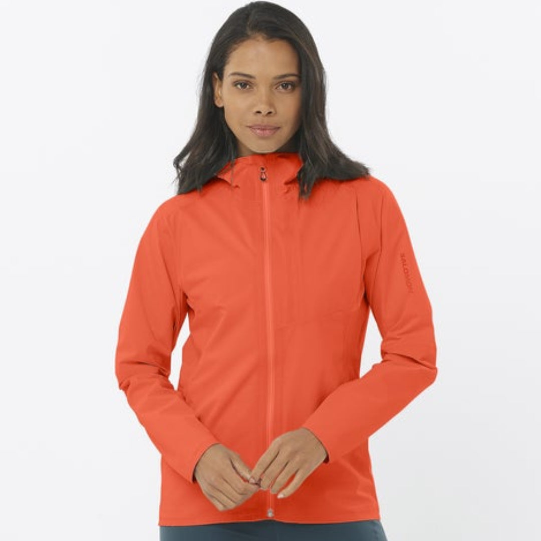 Salomon Women's Bonatti Waterproof Hiking Jacket - Lightweight Windproof Raincoat for Outdoor Adventures, Trail Running & Camping
