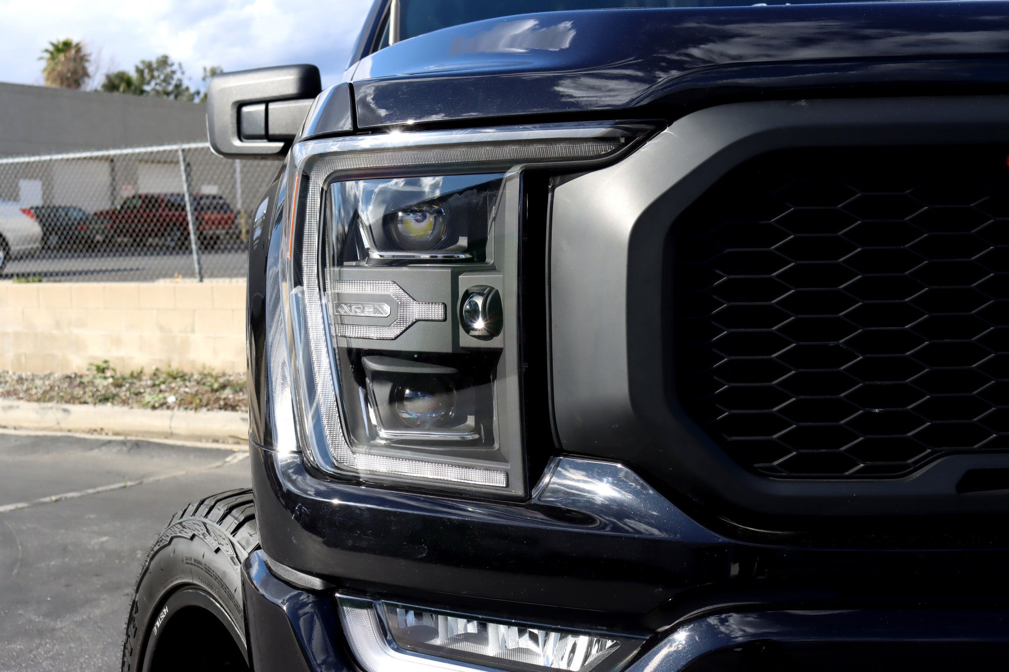 21-23 Ford F150 & F150 Raptor LUXX Series LED Projector Headlights - Alpha Black - Upgrade Your Truck's Lighting for Night Driving & Off-Road Adventures