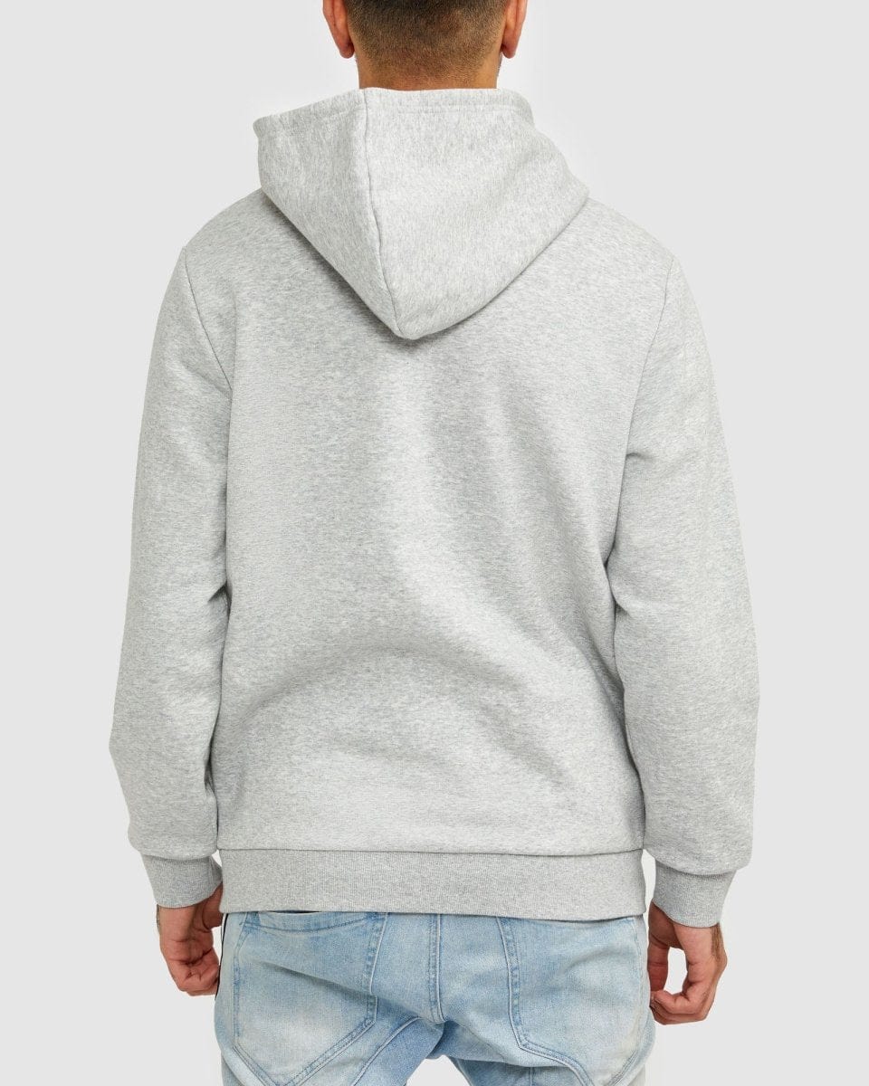 FILA Men's Uni Badge Silver Marle Hoodie - Comfortable & Stylish Pullover for Casual Wear, Gym, and Outdoor Activities