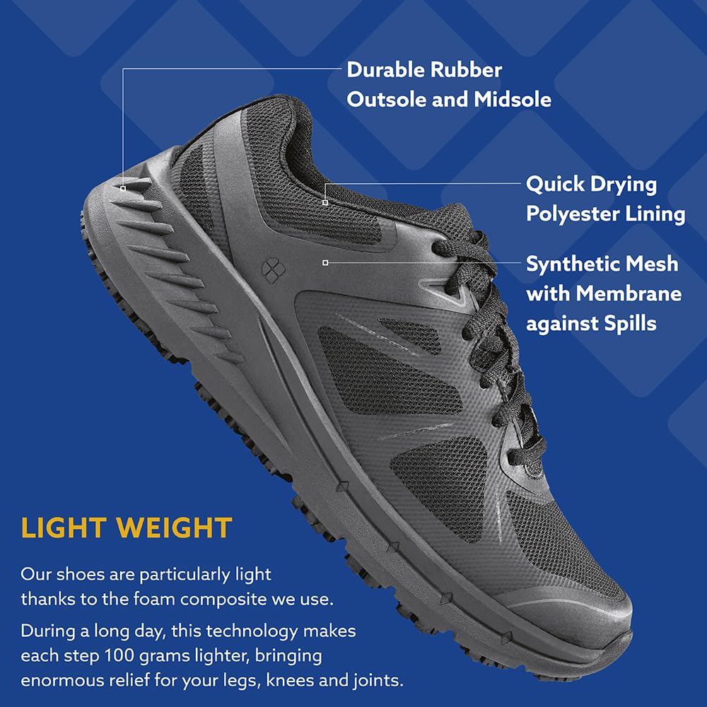 Women's Slip-Resistant Trainers - Shoes for Crews Style Vitality II | Non-Slip Work Shoes for Nurses, Chefs & Restaurant Staff