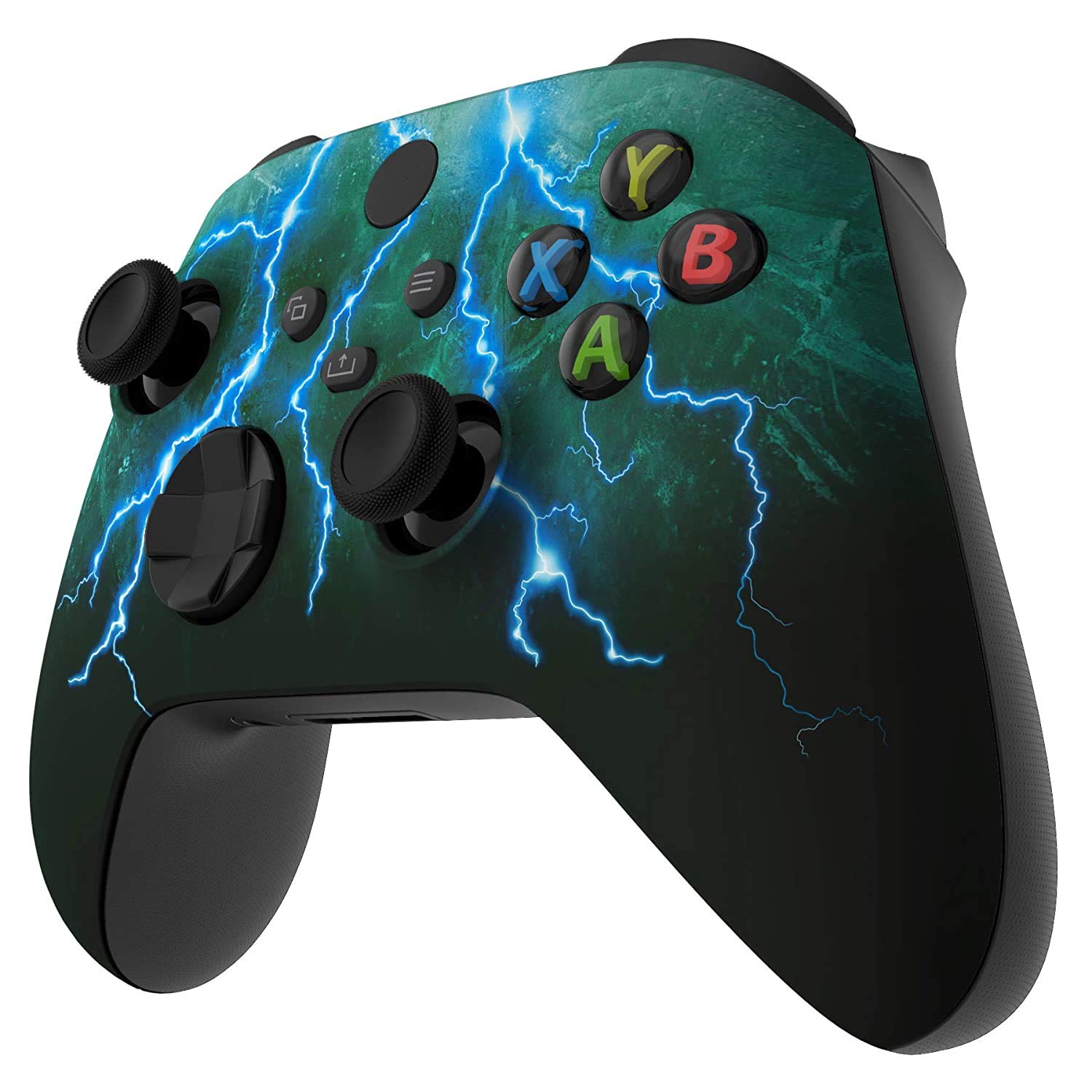 Modded Xbox Series/One S Rapid Fire Controller with Custom Shell - Drop Shot, Jump Shot & Quick Scope for All Games (Lightning) - Perfect for FPS, Battle Royale & Competitive Gaming