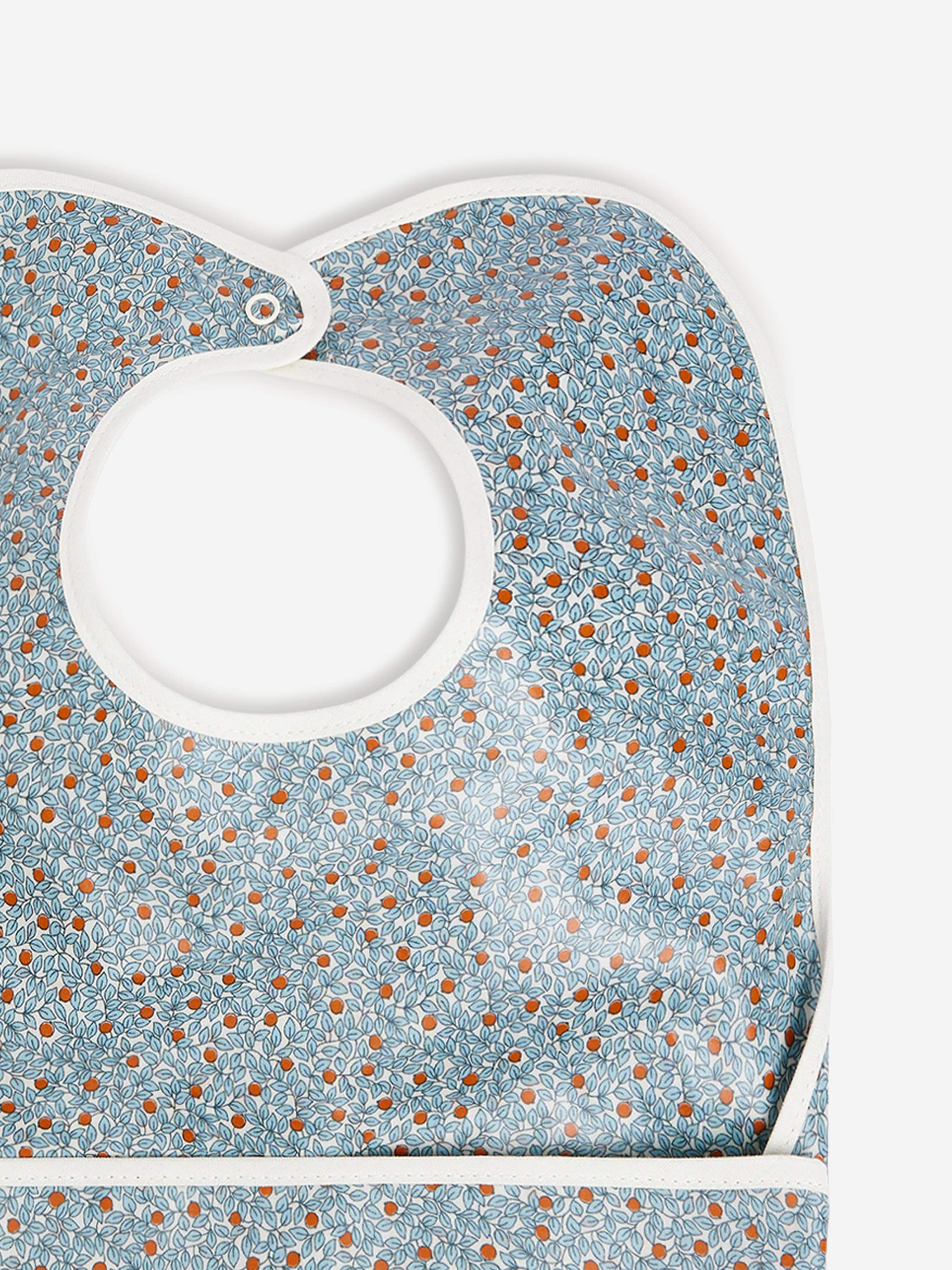 **Blue Baby Boys Bib with Snap Closure - Soft Absorbent Drool Bibs for Infants & Toddlers (33.2 x 25.6 x 6cm) - Perfect for Mealtime, Feeding, and Drool Protection**