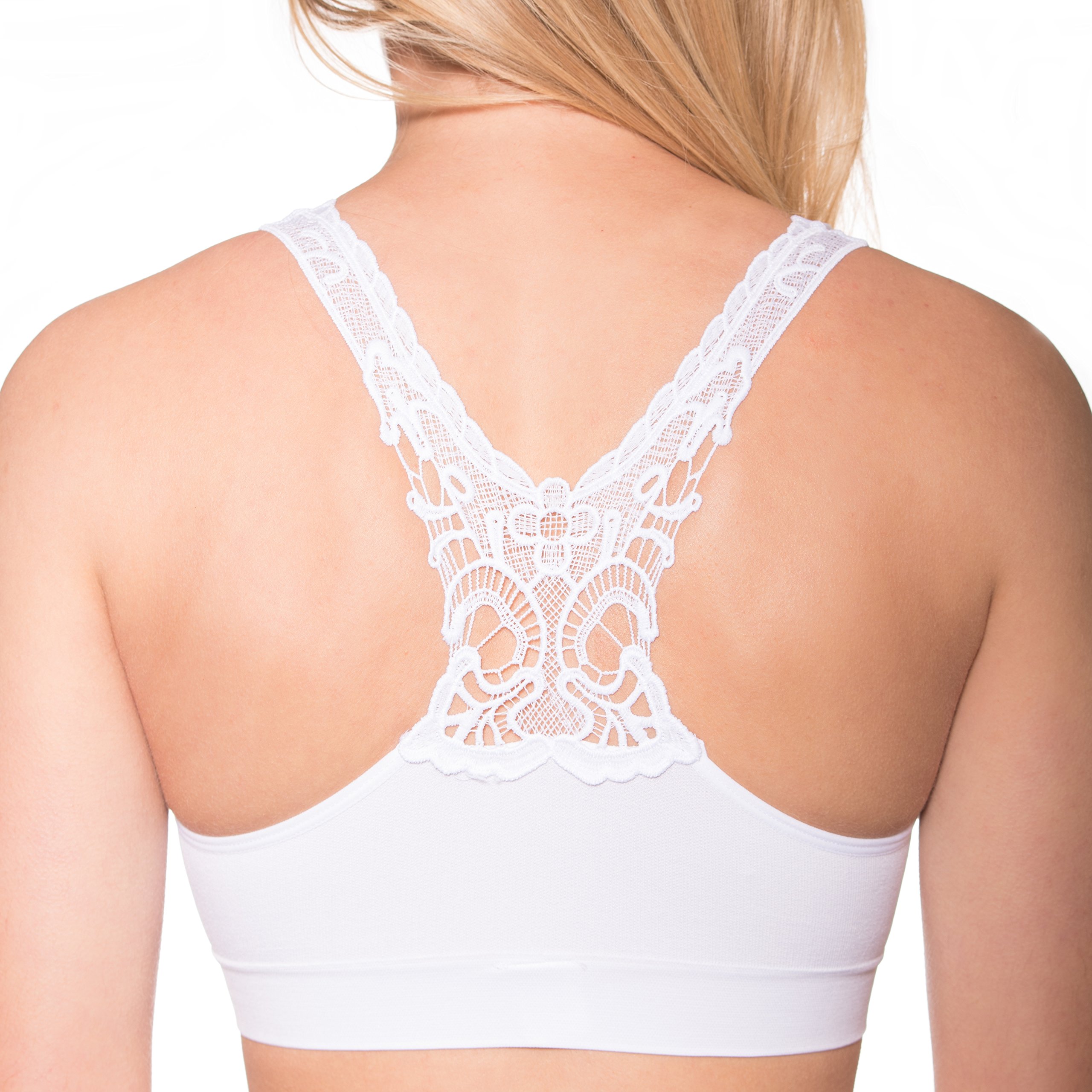 ComfortFinds Seamless Butterfly Back Bra – Wirefree Pullover Comfort Bra - 2 Pack, Black - Perfect for Yoga, Lounge & Everyday Wear