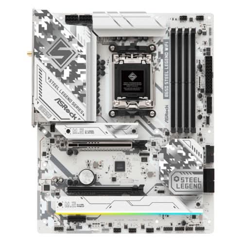 ASRock B650 Steel Legend WiFi AMD B650 Socket AM5 ATX Motherboard - High-Performance Gaming & Content Creation for PC Builders