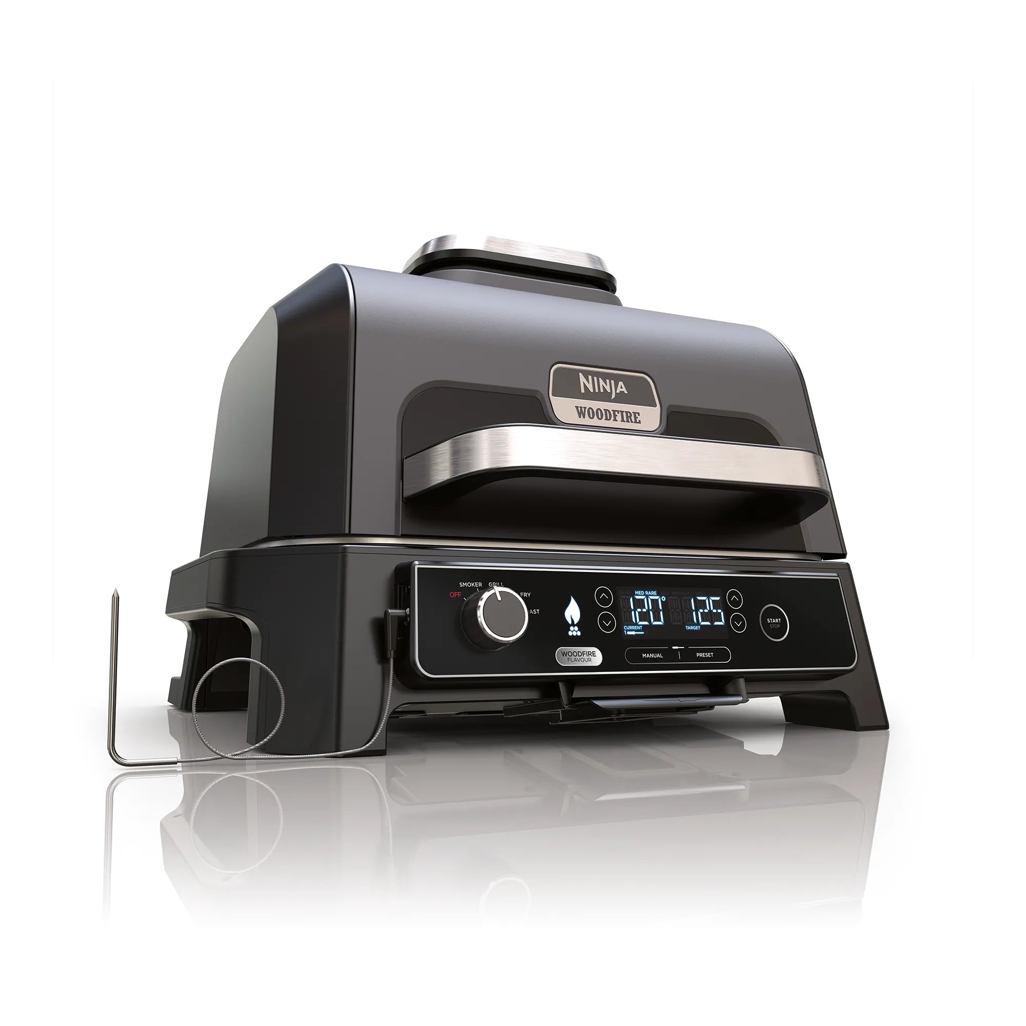 Ninja Woodfire Pro XL Outdoor Electric BBQ Grill & Smoker - Portable Grill for Backyard, Camping & Tailgating - Perfect for Smoking, Grilling & Roasting