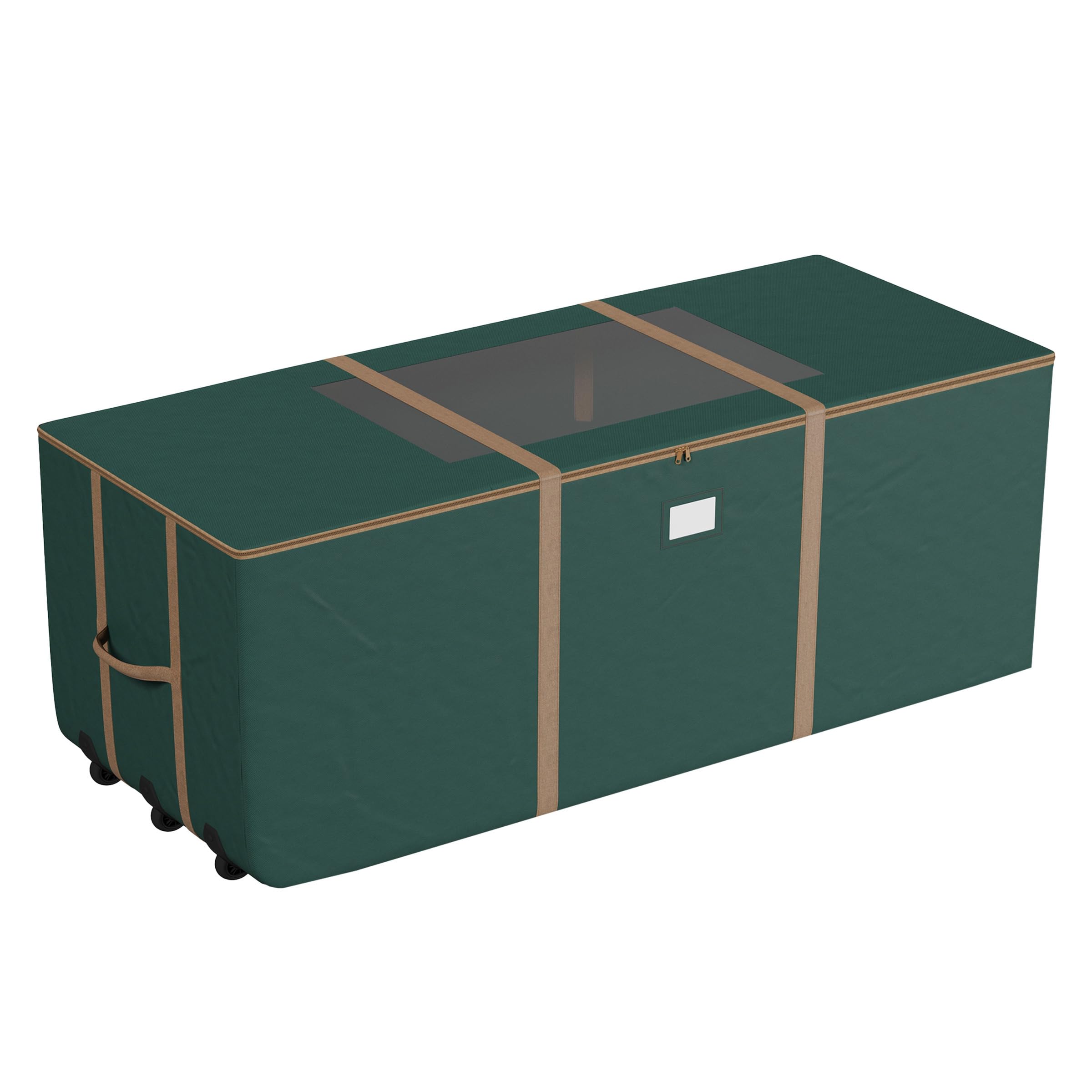 67in Rolling Storage Bag with Durable Handles & Wheels - Waterproof Outdoor Cushion Storage Organizer, Clothes Storage Solution for Patio, RV, Camping & Seasonal Items by Pure Garden (Green)
