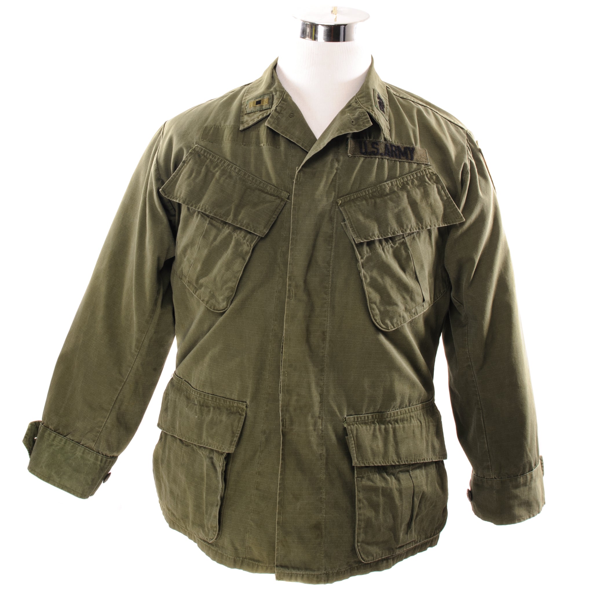 Vintage US Army Tropical Combat Jacket 5th Pattern 1969 Vietnam War - Size Small Short with Patches - Military Reenactment, Outdoor Adventure, Collector's Item