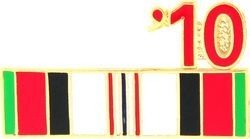 2010 Afghanistan Campaign Ribbon Pin - Military Service Award, Veteran Recognition - Perfect for Uniforms, Hats, and Display Cases