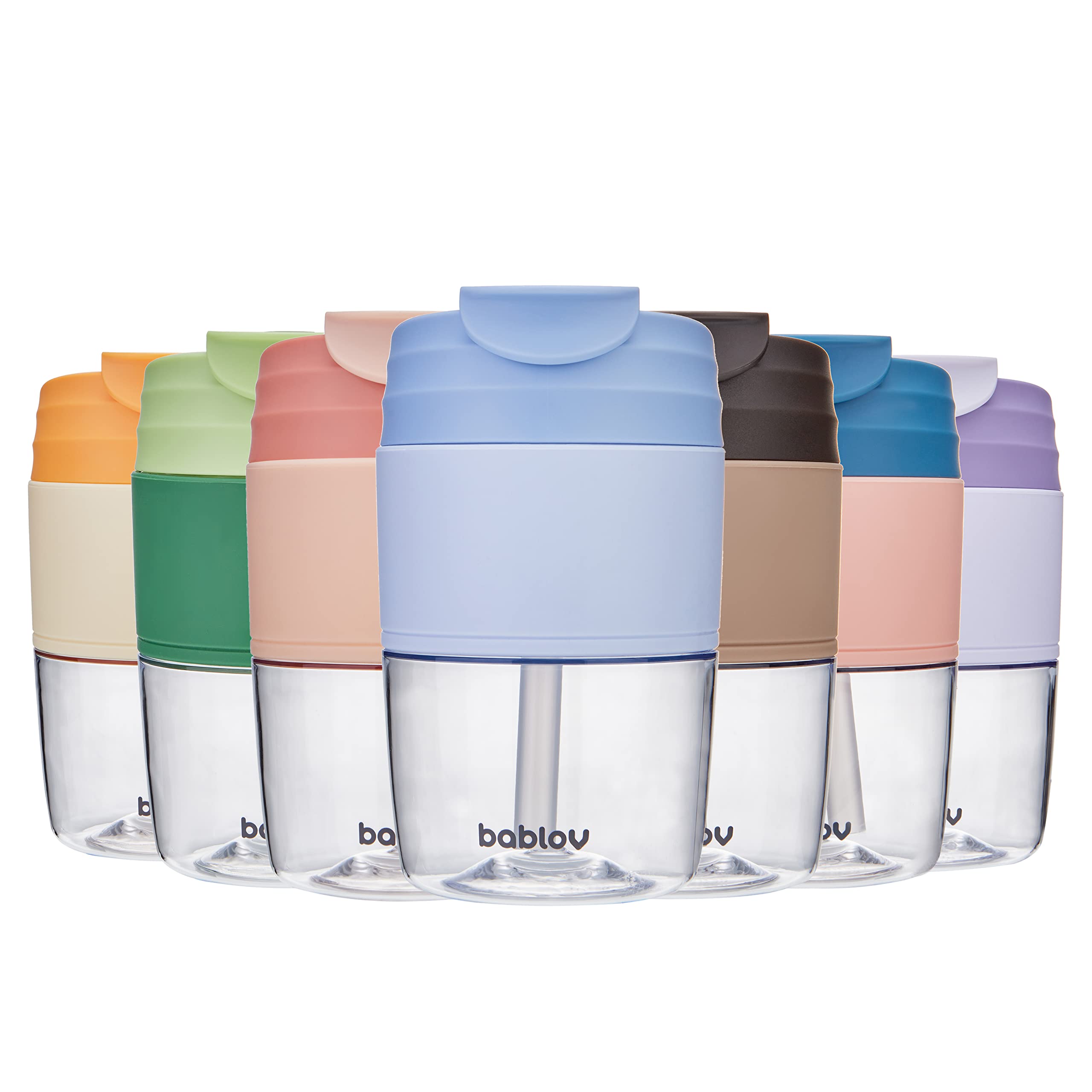 16oz Clear Reusable Coffee Tumbler with Lid & Straw - BPA Free Tritan Travel Mug for Women, Perfect for Iced Coffee On-The-Go