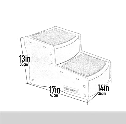 Easy Step II Pet Stairs for Small Dogs & Cats - Essential Grey Non-Slip Pet Steps - Perfect for Beds, Couches & Cars