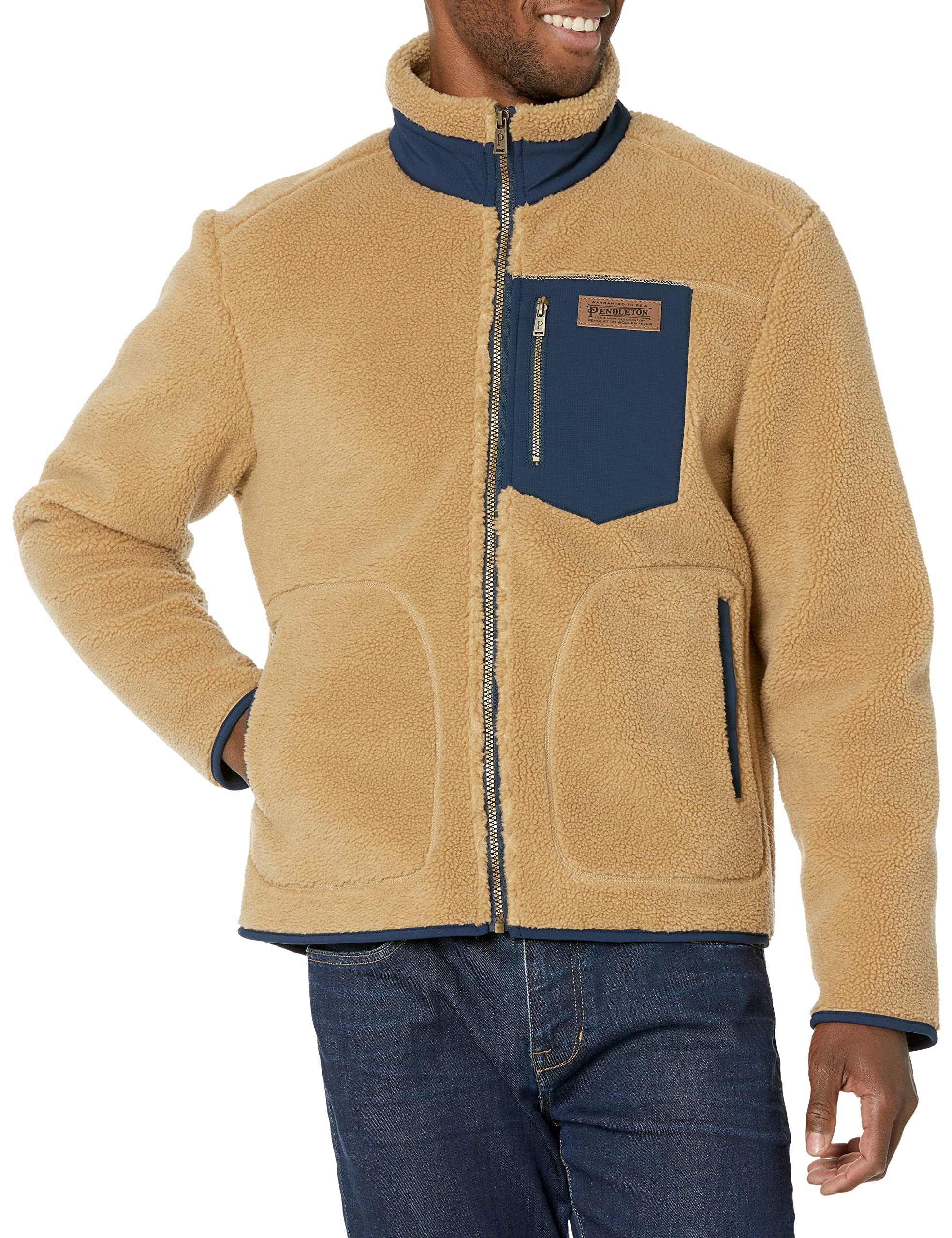 PENDLETON Men's Winthrop Berber Fleece Jacket - Soft Warm Winter Coat for Outdoor Hiking, Camping & Casual Wear