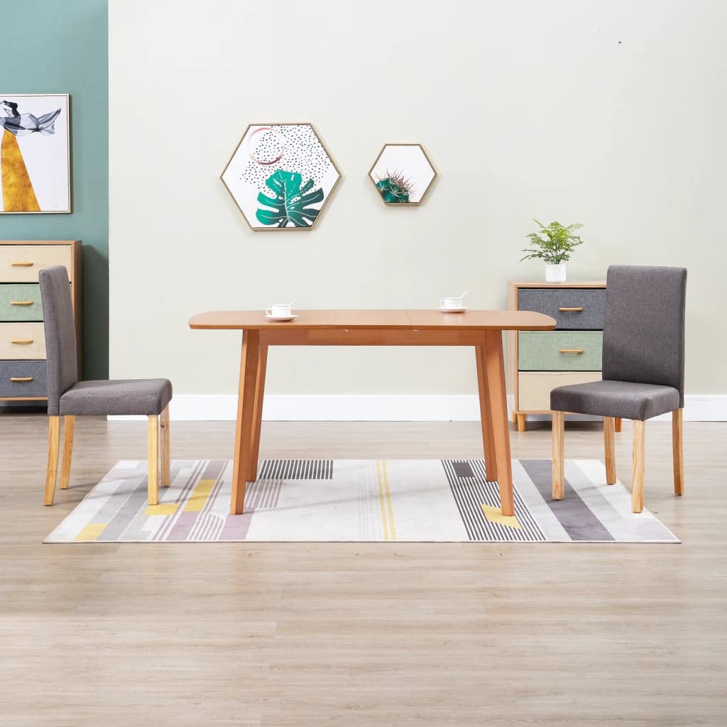 Stylish Taupe Fabric Dining Chairs Set of 2 - Modern Bistro Cafe Side Chairs for Kitchen, Patio & Restaurant - Comfortable Arm Chairs for Indoor & Outdoor Dining Spaces