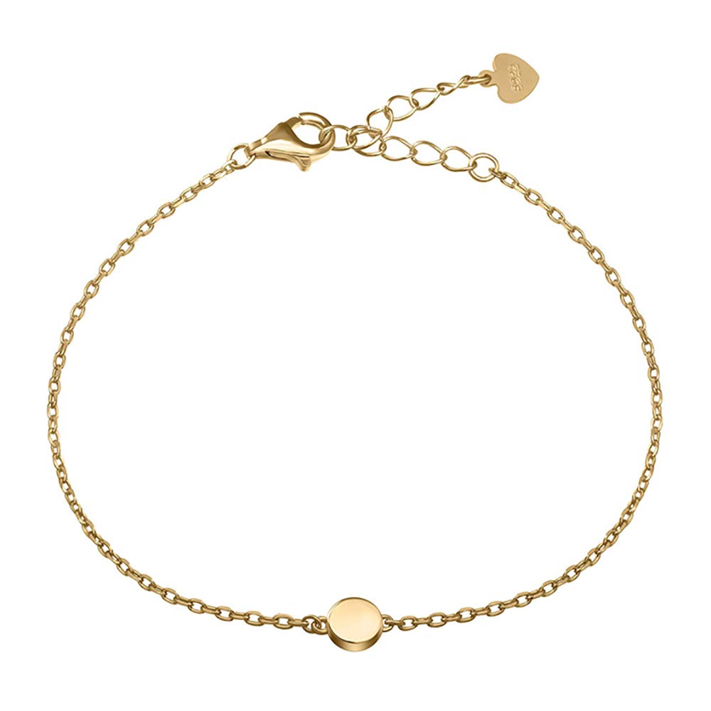 Meow Star Minimalist Sterling Silver Dot Earrings, Necklace & Bracelet Set - Delicate Circle Disc Jewelry for Women | Perfect for Everyday Wear, Office & Special Occasions
