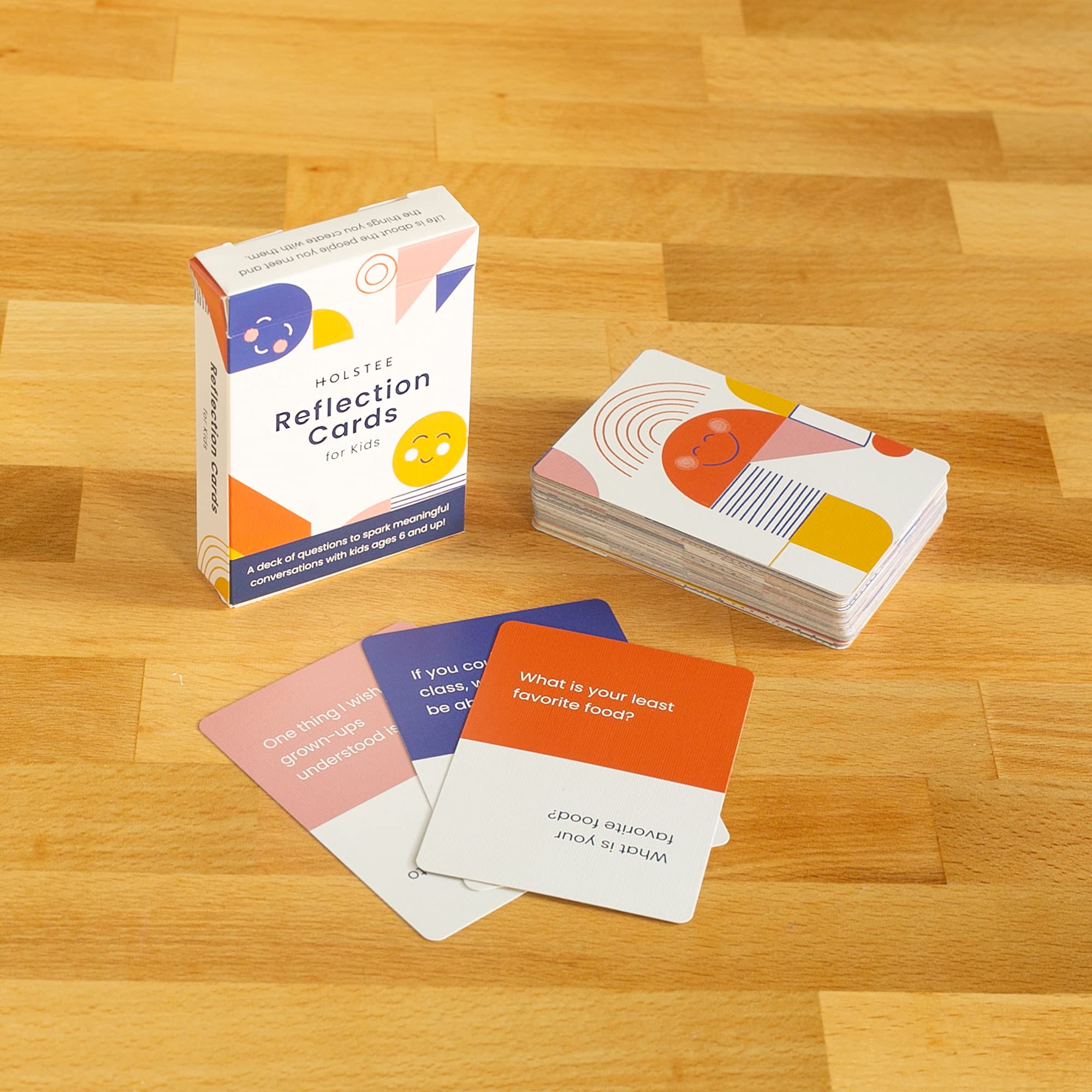 Kids Reflection Cards - 52 Thought-Provoking Question Cards for Children to Share Stories, Express Feelings & Explore Dreams | Perfect for Family Bonding, Classroom Activities & Emotional Development