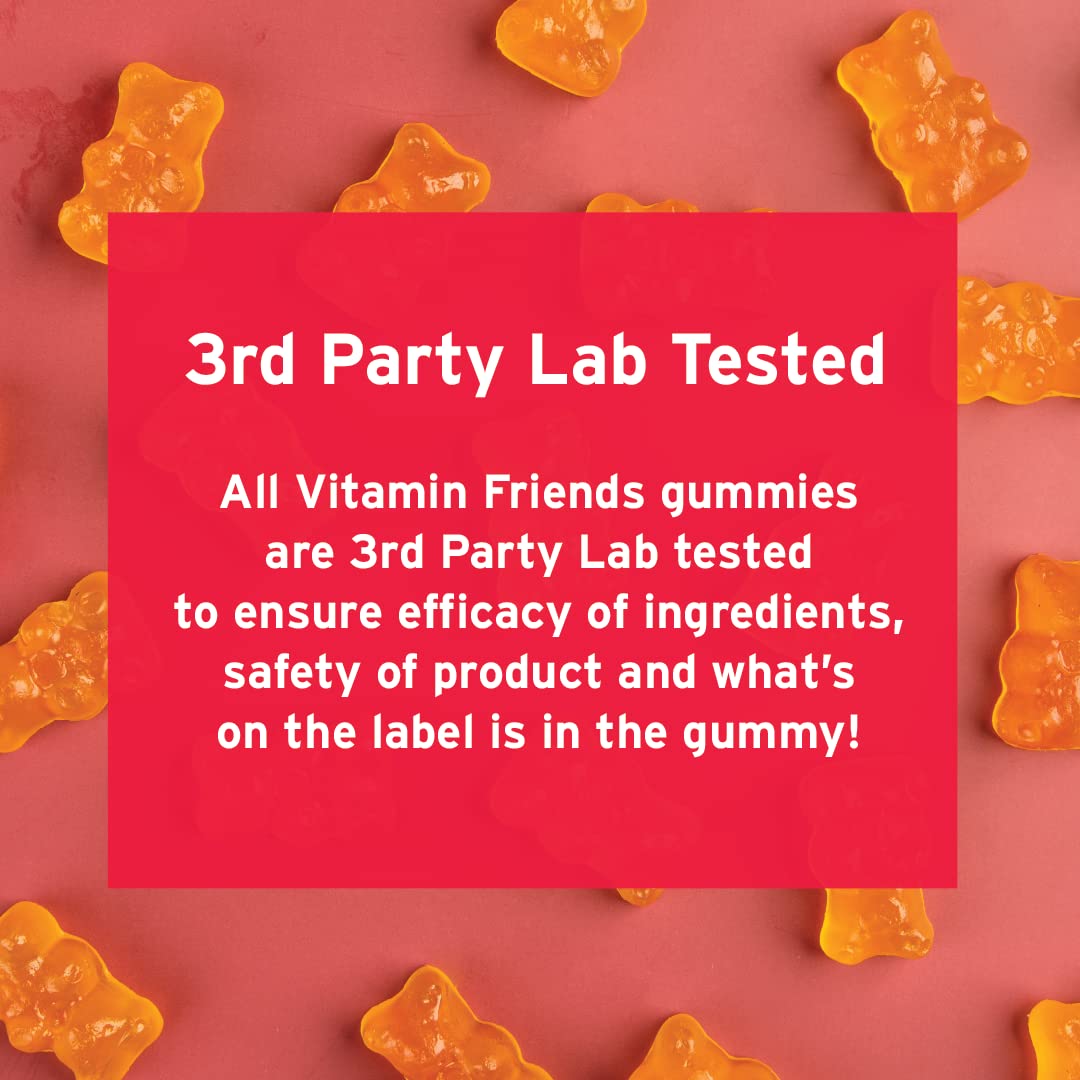 Vitamin Friends - Natural Vegan Kids Appetite Stimulant Gummies | Allergen-Free Children's Vitamins | Orange Flavor (60 Count) - Perfect for Picky Eaters & Boosting Nutrition in Toddlers