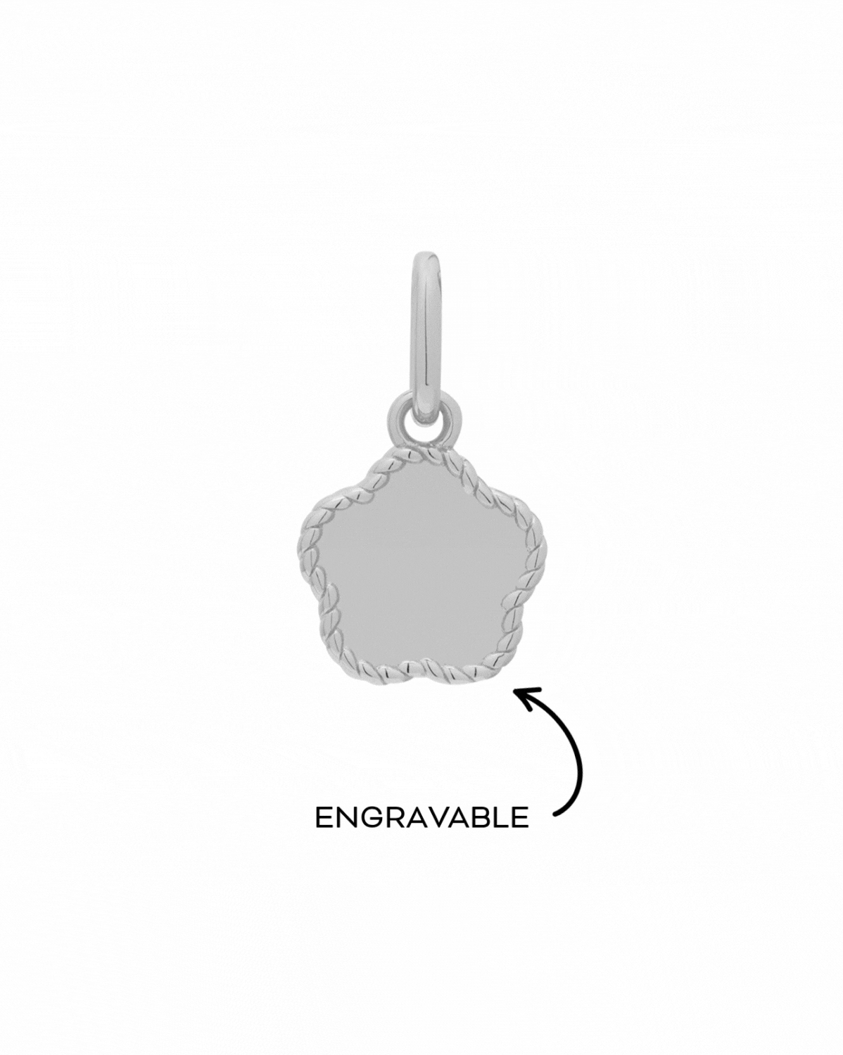 Personalized Flower Engraved Initial Pendant Necklace - Sterling Silver Jewelry Gift for Women, Mom, Girlfriend - Perfect for Birthdays, Anniversaries & Valentine's Day
