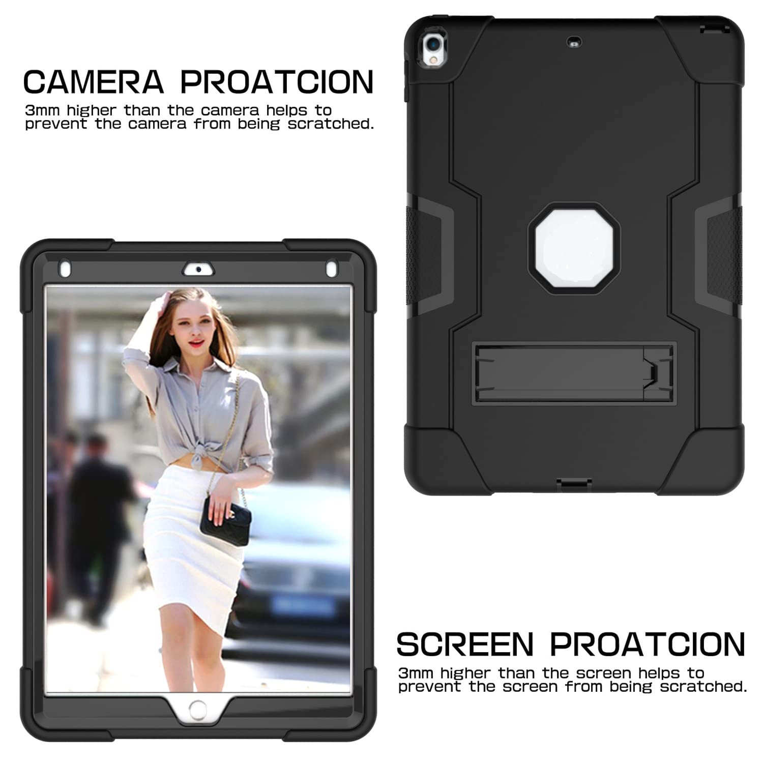 Jaorty 3-in-1 Hybrid Protective Case for iPad Air 3 10.5