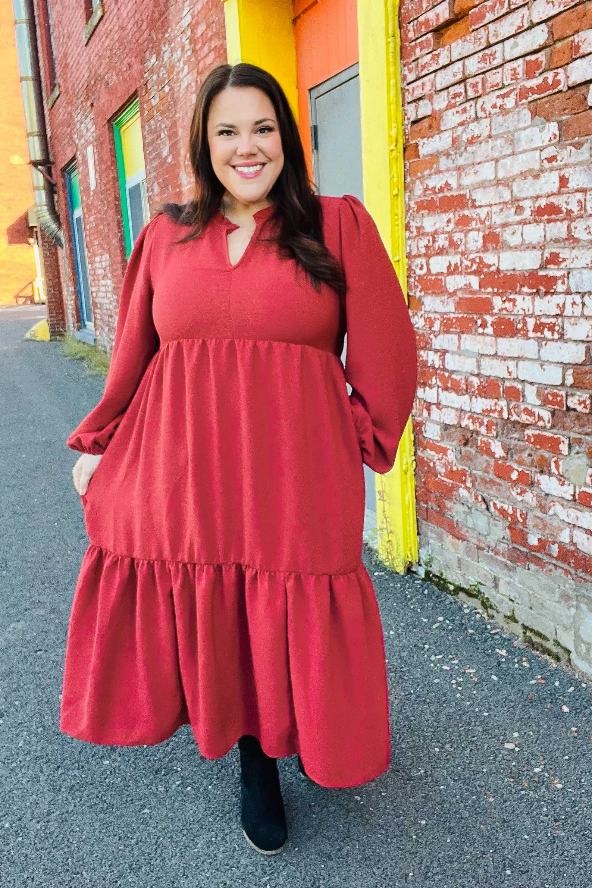 Elegant Notched Neck Frill Hem Tiered Maxi Dress for Women - Boho Summer Beach Party, Wedding Guest, Vacation Outfit