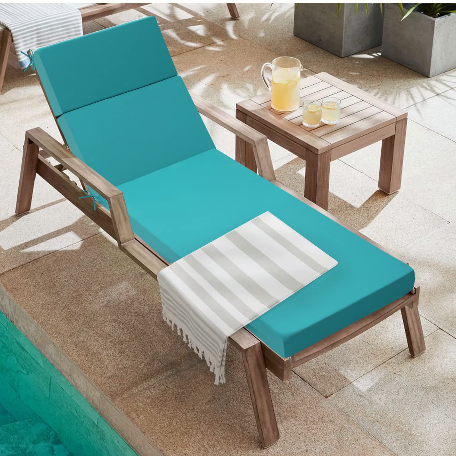 Waterproof Outdoor Chaise Lounge Cushion 72x21x3 Inches - Patio Furniture Cushion for Poolside, Lawn & Garden Relaxation | Durable & Weather-Resistant