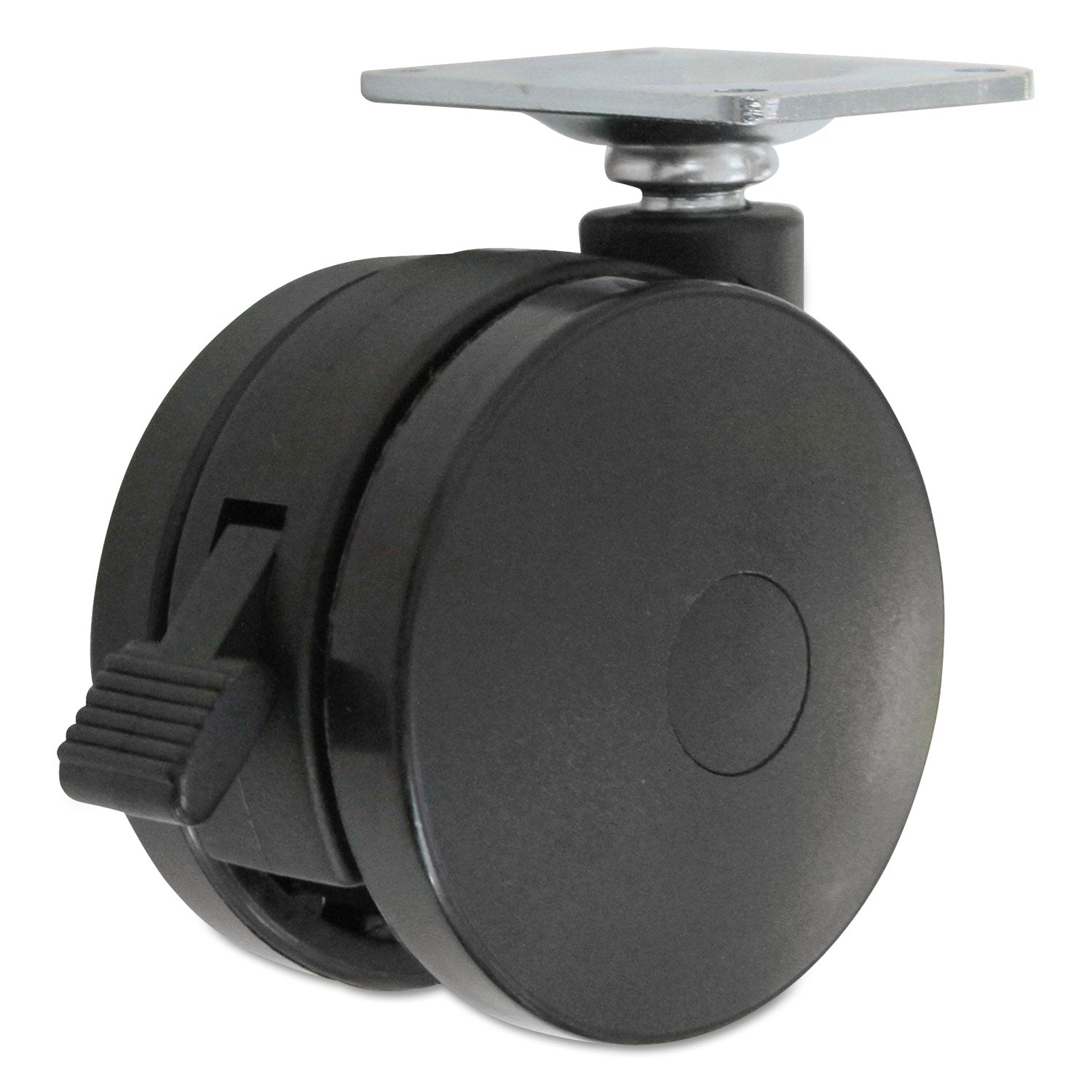 Alera® 2-Wheel Black Casters with Grip Ring Stem for Height Adjustable Tables - Set of 4 | Perfect for Office Desks, Workbenches & Rolling Furniture
