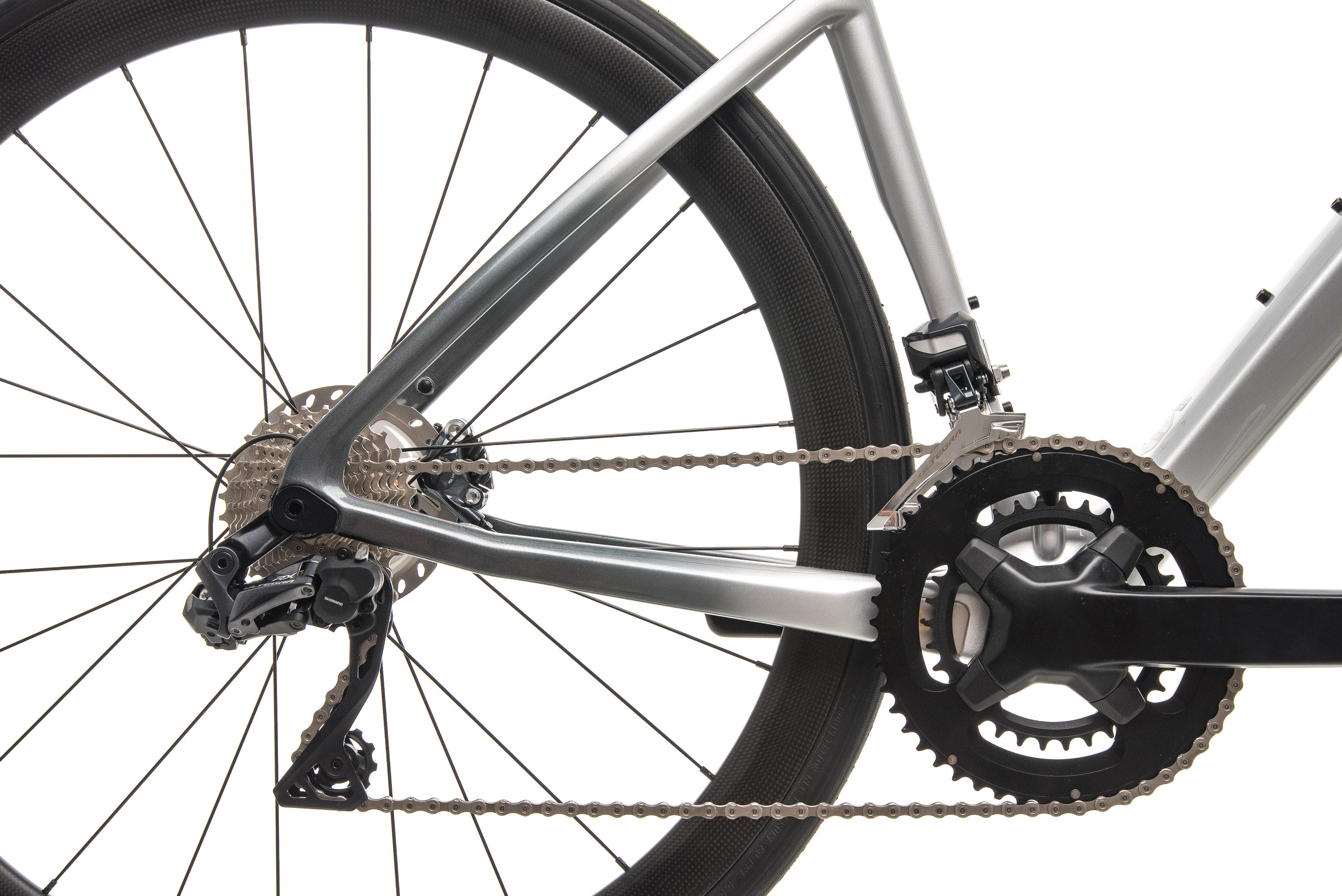 Argon 18 Krypton GF Disc Di2 Road Bike - Mercedes Benz Inspired Silver Finish, Size Medium (2019 Model) | Perfect for Racing, Commuting & Endurance Rides