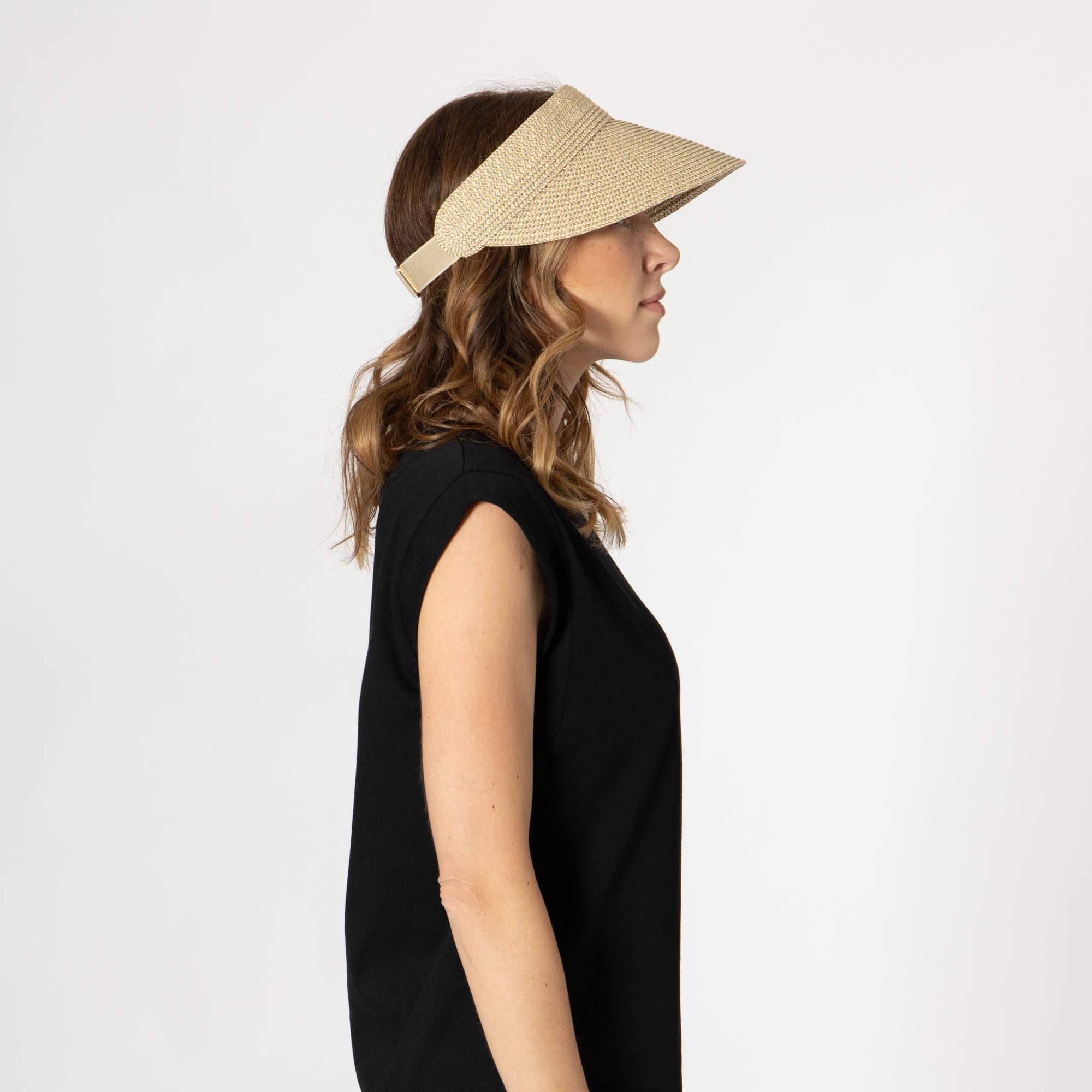 Venecia Packable Roll Up Visor Hat - Foldable Sun Hat for Women & Men - UV Protection Wide Brim Beach Hat for Travel, Hiking & Outdoor Activities