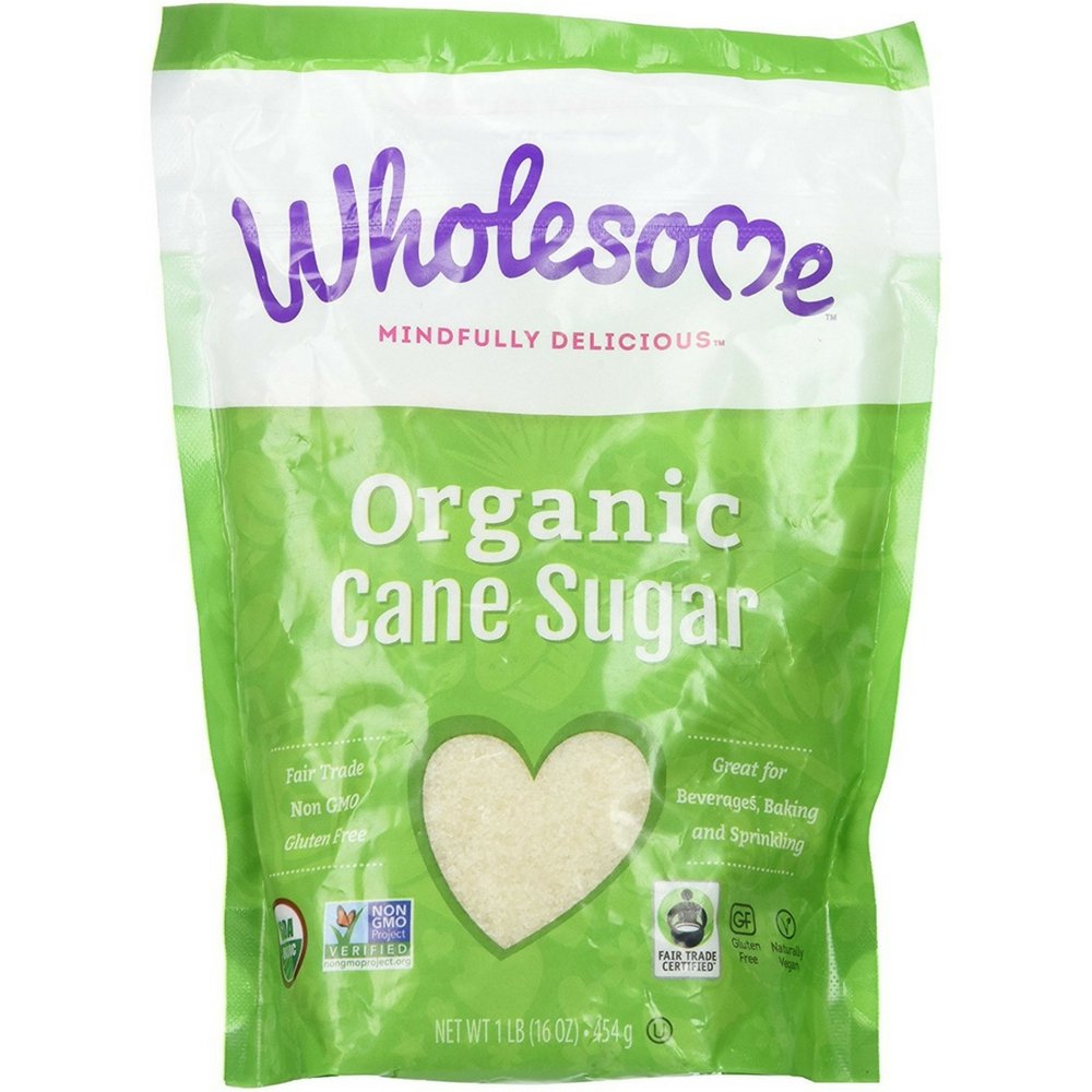 Organic Fair Trade Cane Sugar - Non-GMO, Gluten-Free, 1lb (Pack of 12) - Perfect for Baking, Coffee & Healthy Cooking