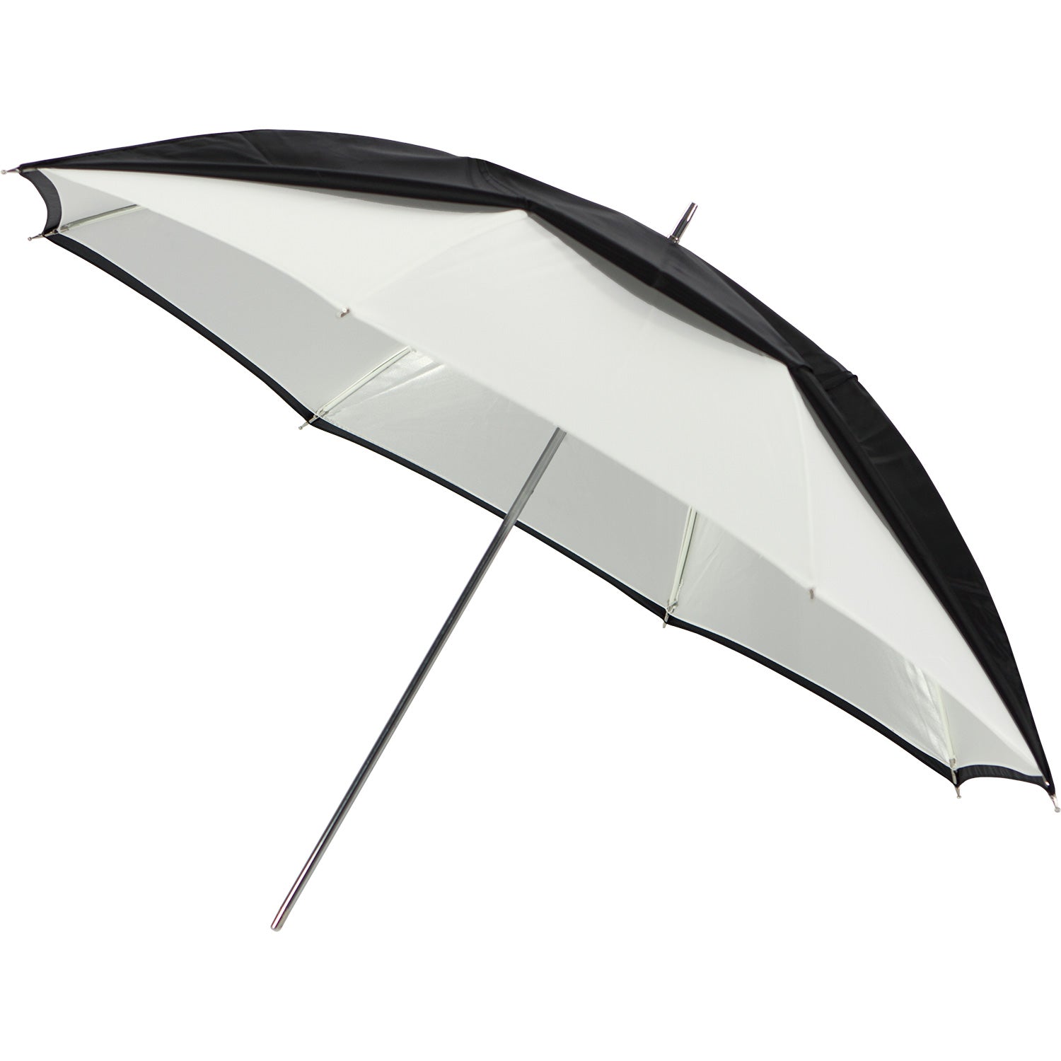 Compact Collapsible Umbrella Flash Kit - Optical White Satin with Removable Black Cover (43