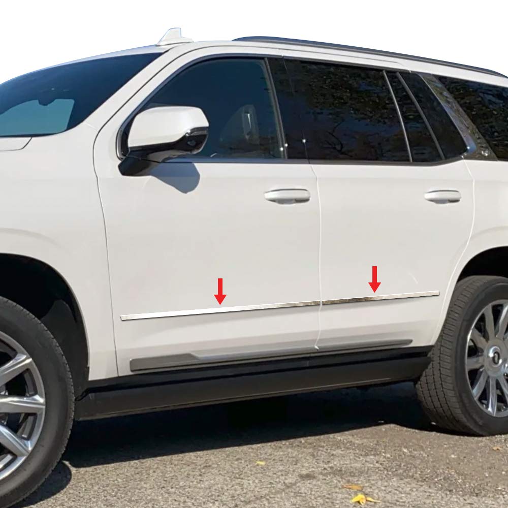 **Tyger Auto USA-Made Rocker Panel Trim – Compatible with 2021 Cadillac Escalade ESV, Chevy Suburban & GMC Yukon XL – 1.25