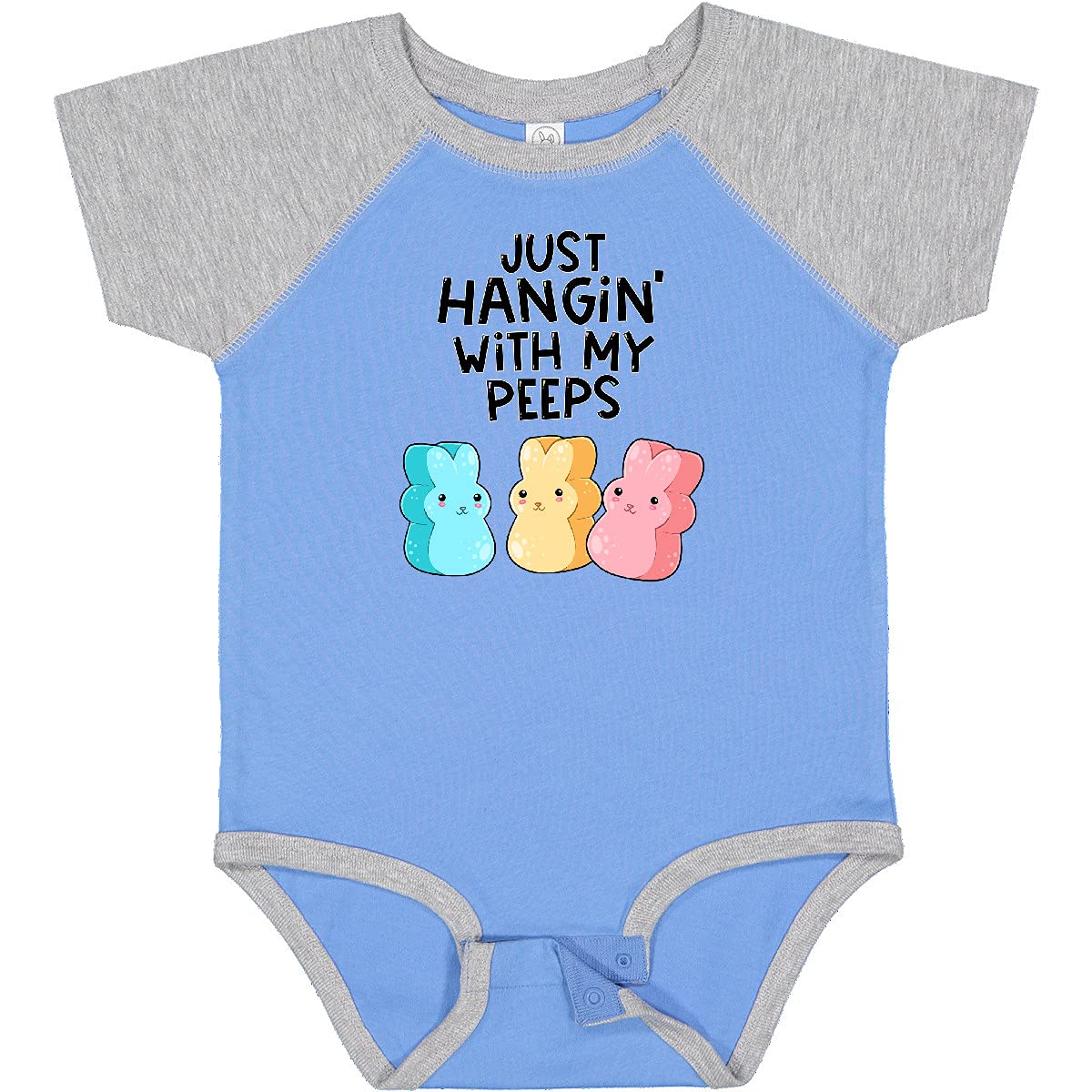 Inktastic Easter Just Hangin' with My Peeps Baby Bodysuit - Cute Easter Outfit for Infants & Toddlers - Perfect for Easter Photos, Family Gatherings & Spring Celebrations