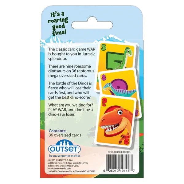 Dinosaur War Card Game - Epic Dinosaur Battle Trading Card Game for Kids & Adults | Perfect for Family Game Night, Birthday Parties & Classroom Activities