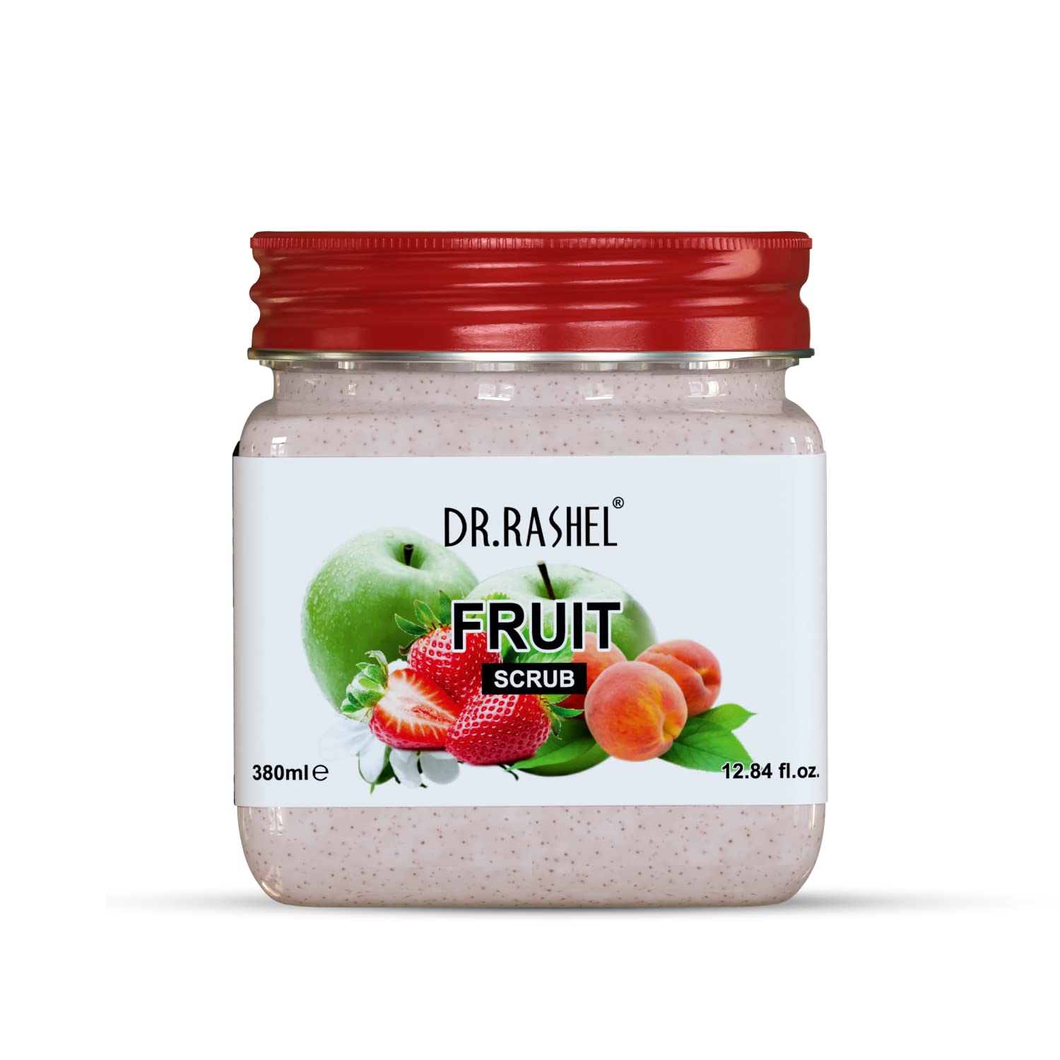 DR.RASHEL Fruit Scrub For Face & Body (380 Ml) - Natural Exfoliating Cleanser for All Skin Types, Deep Cleansing Dead Skin Remover, Tan & Blackhead Treatment - Perfect for Daily Skincare & Spa Routine